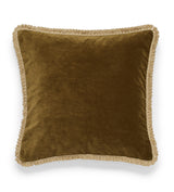 Elveden Velvet Cushion - Seaweed
