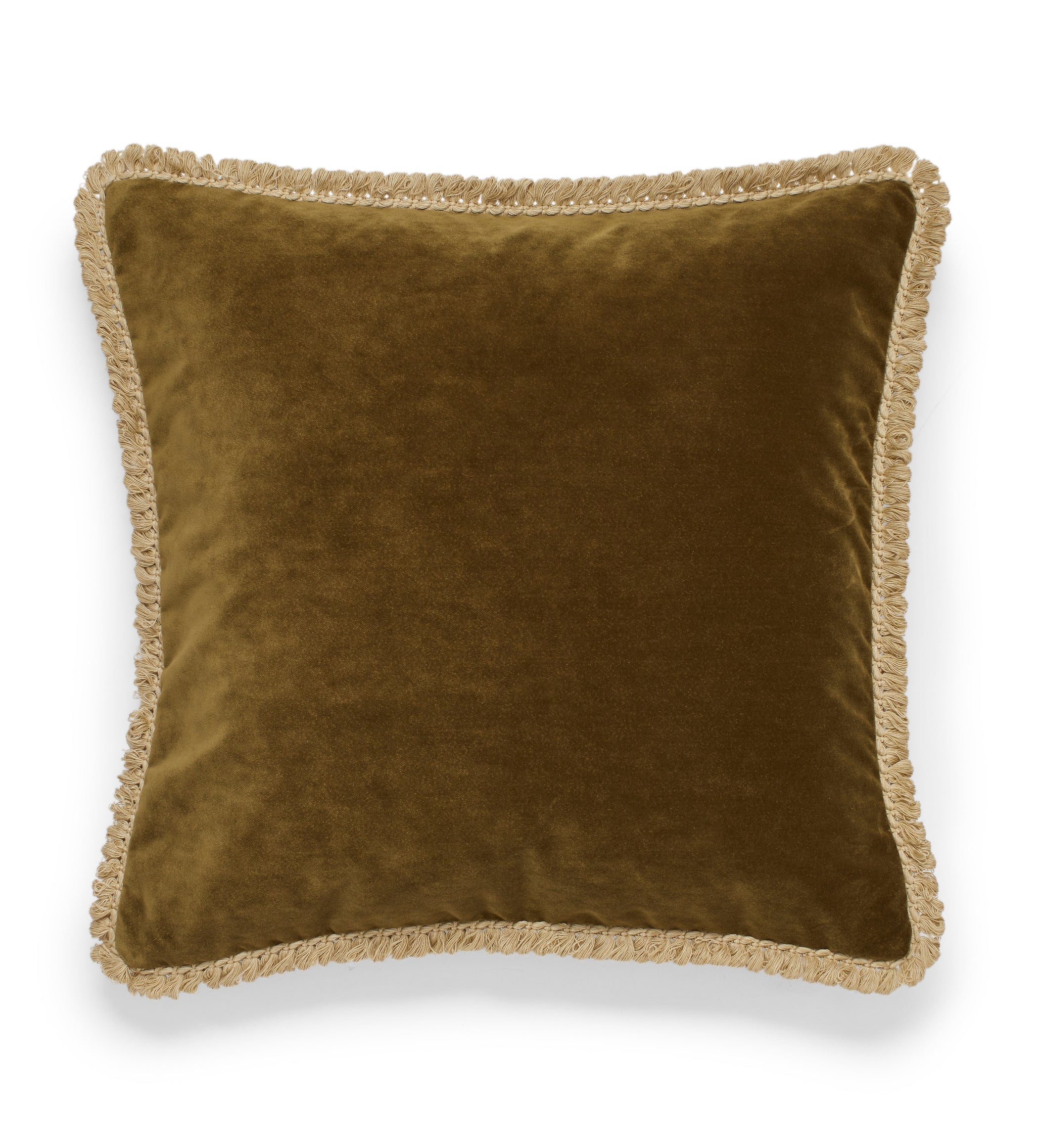 Elveden Velvet Cushion - Seaweed