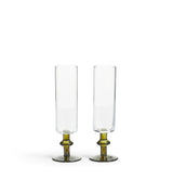 Evander Champagne Flutes Pair - Spruce