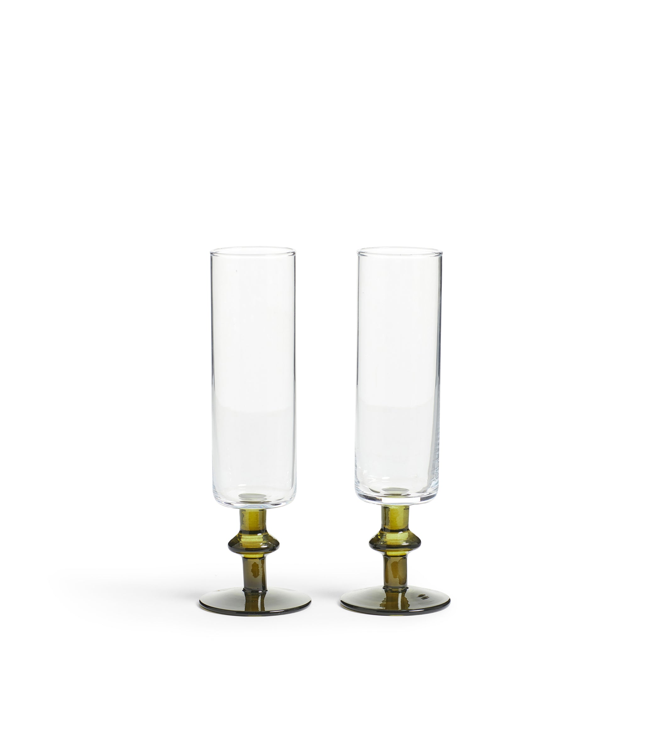 Evander Champagne Flutes Pair - Spruce