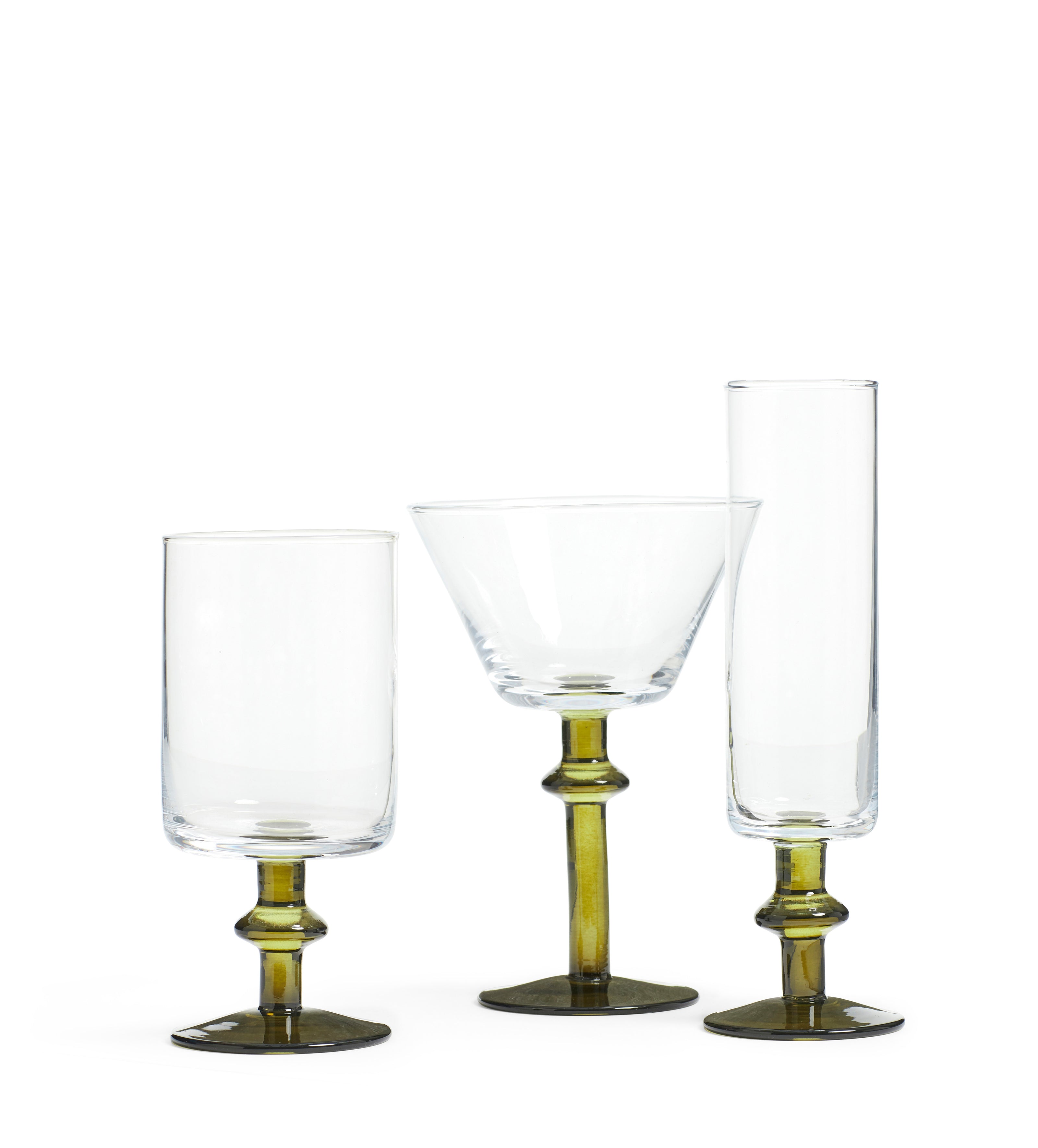 Evander Champagne Flutes Pair - Spruce