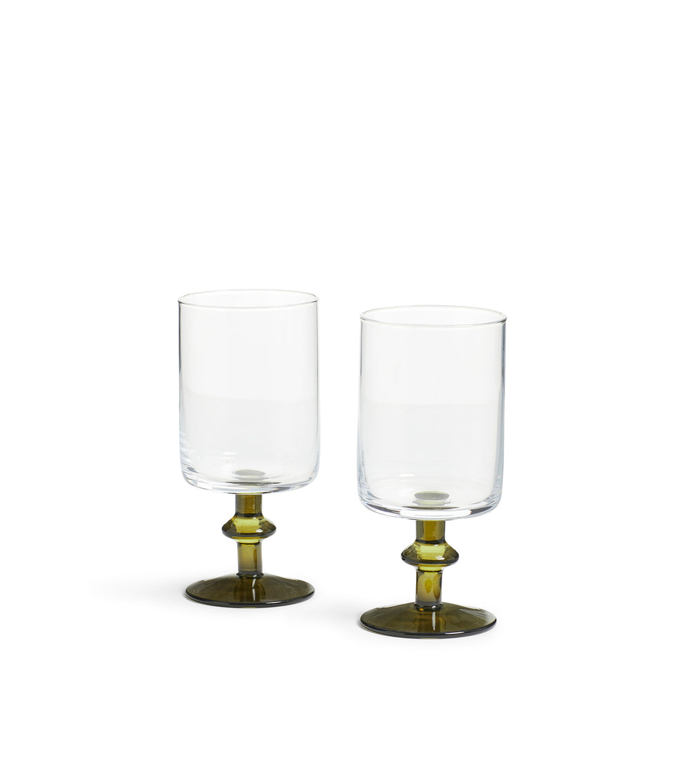 Evander Wine Glasses Pair - Spruce