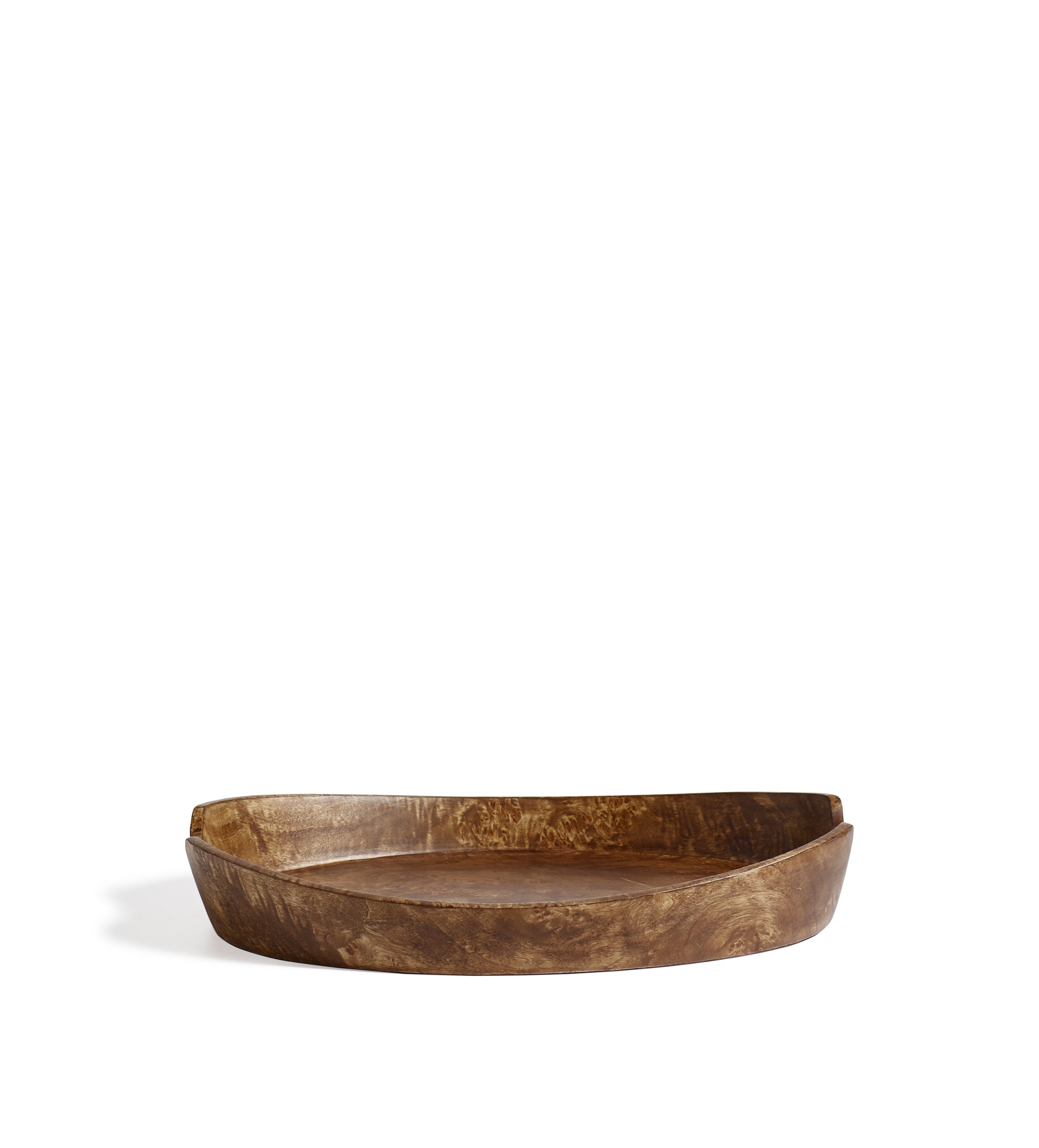 Evelyn Oval Burl Tray - Warm Burl