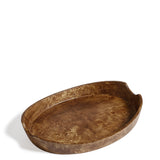 Evelyn Oval Burl Tray - Warm Burl