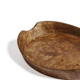 Evelyn Oval Burl Tray - Warm Burl