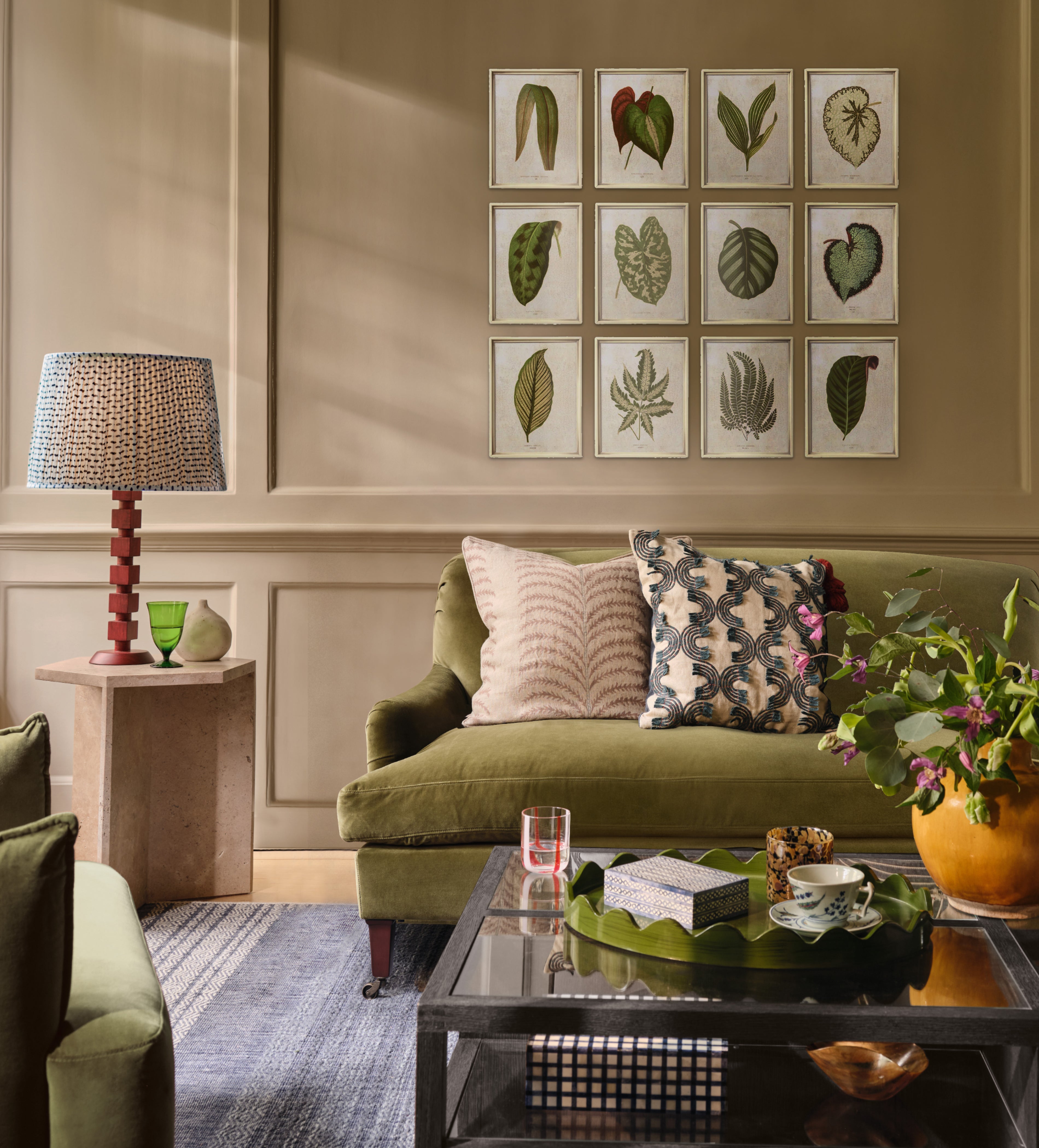 Exotic Leaf Prints - Set of Twelve - Green | OKA