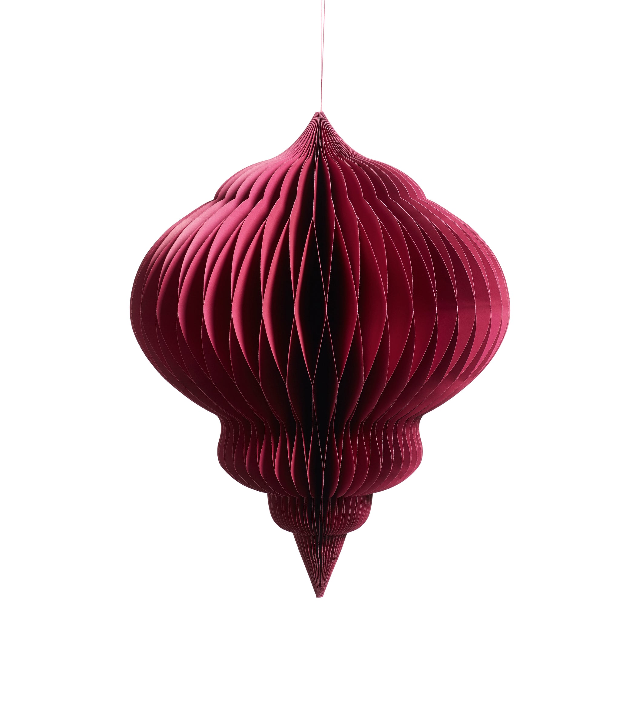 Extra Large Honeycomb Bauble Decoration - Raspberry