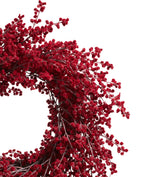 Faux Berry Wreath - Red Garnet