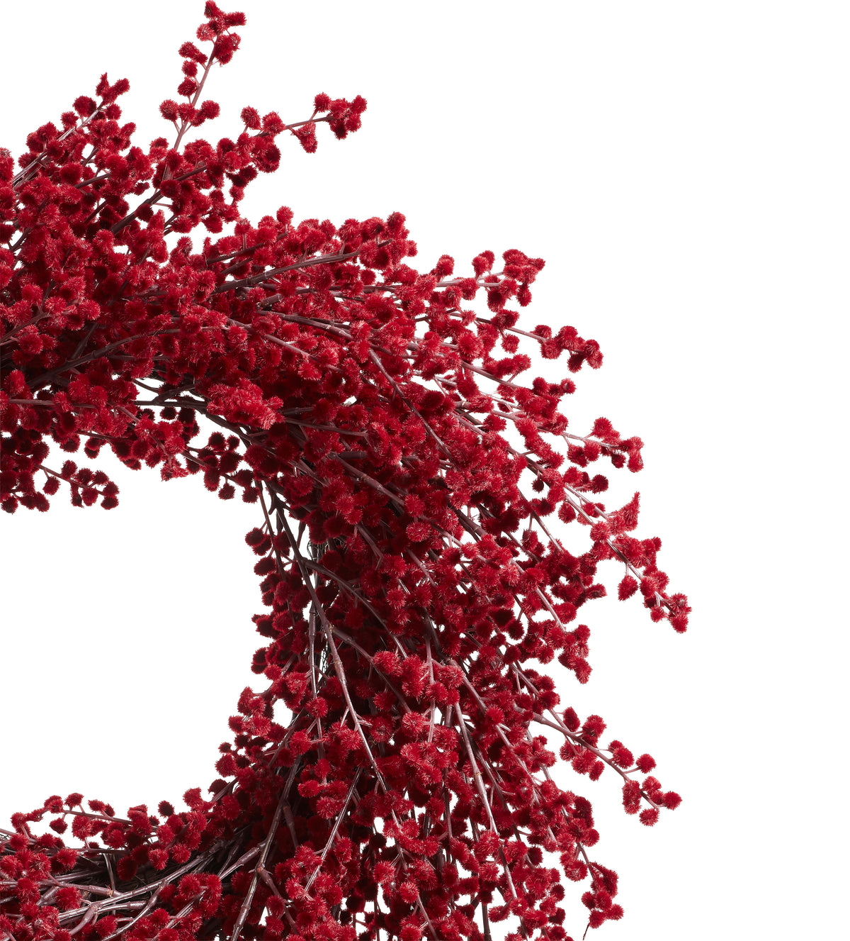 Faux Berry Wreath - Red Garnet