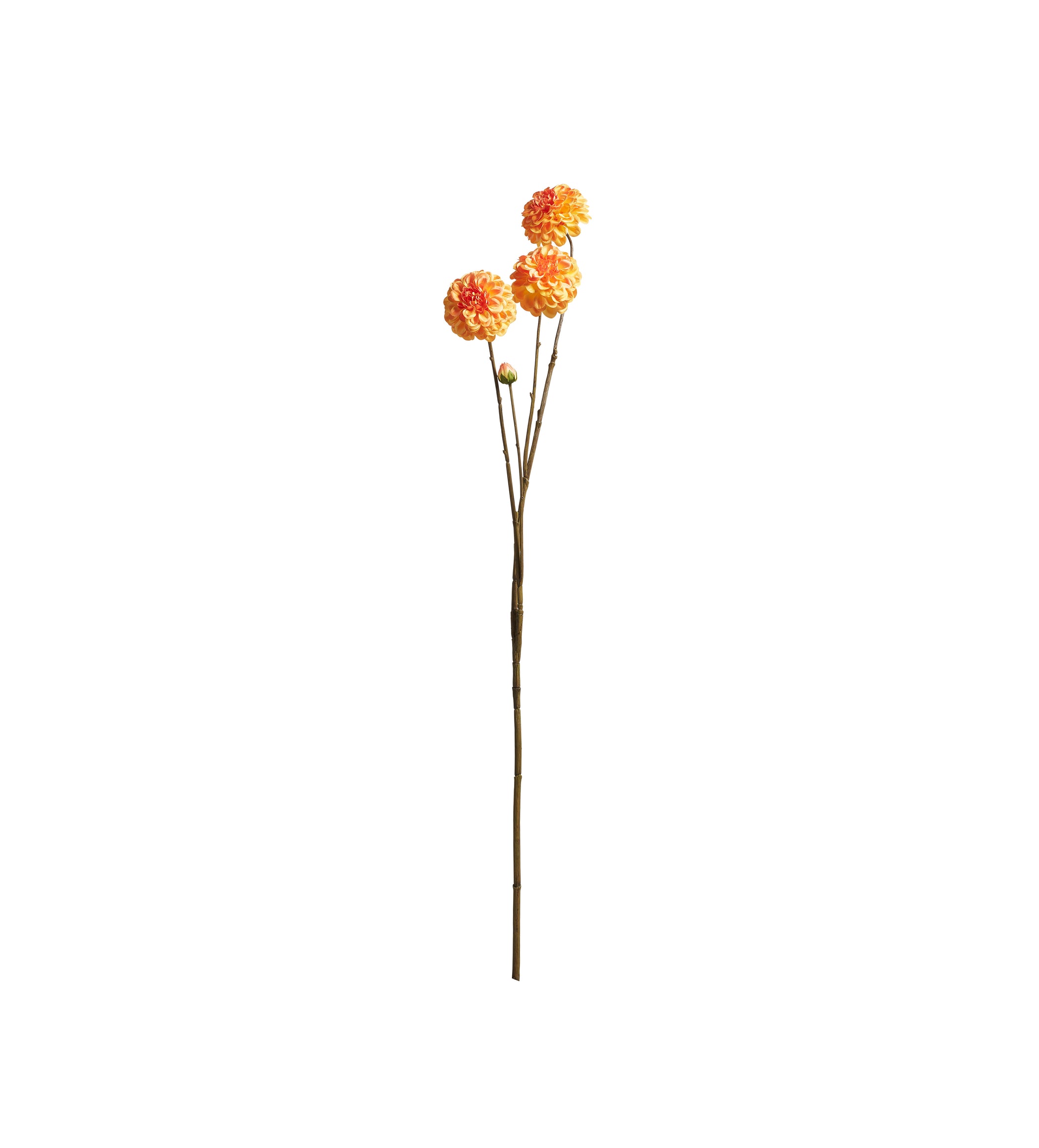 Faux Dahlia Stem - Orange