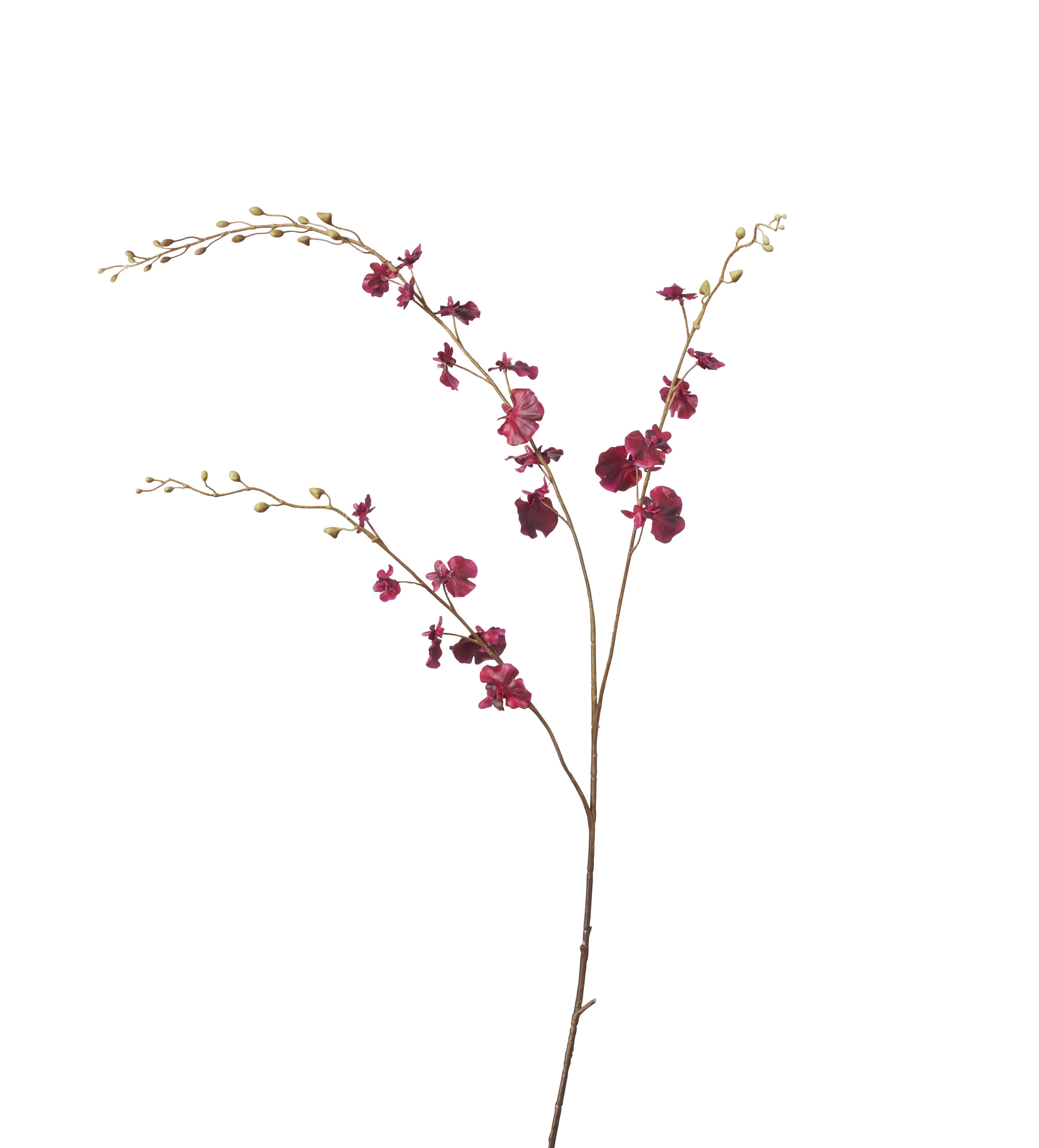 Faux Dancing Lady Orchid Stem - Deep Purple