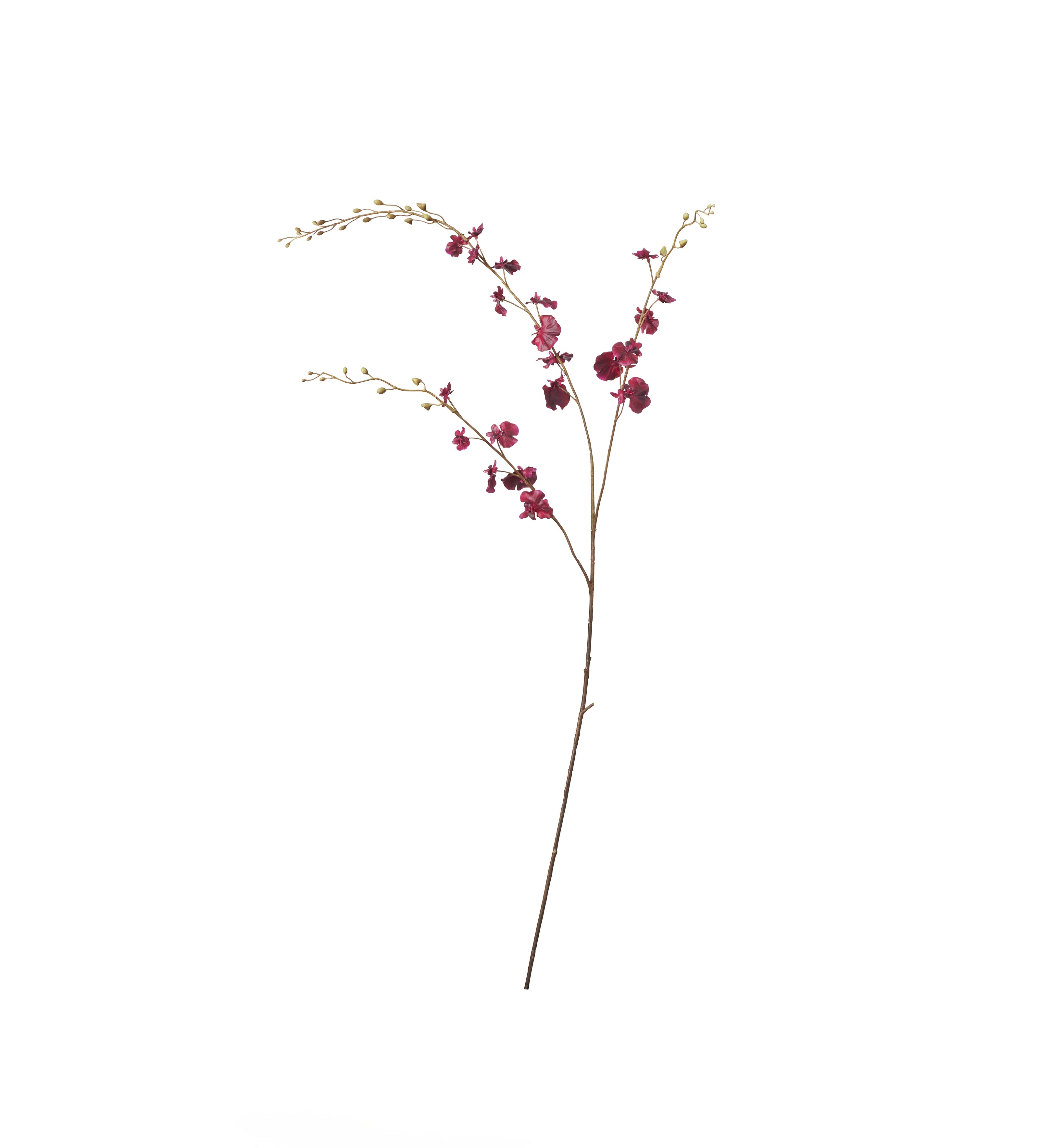 Faux Dancing Lady Orchid Stem - Deep Purple