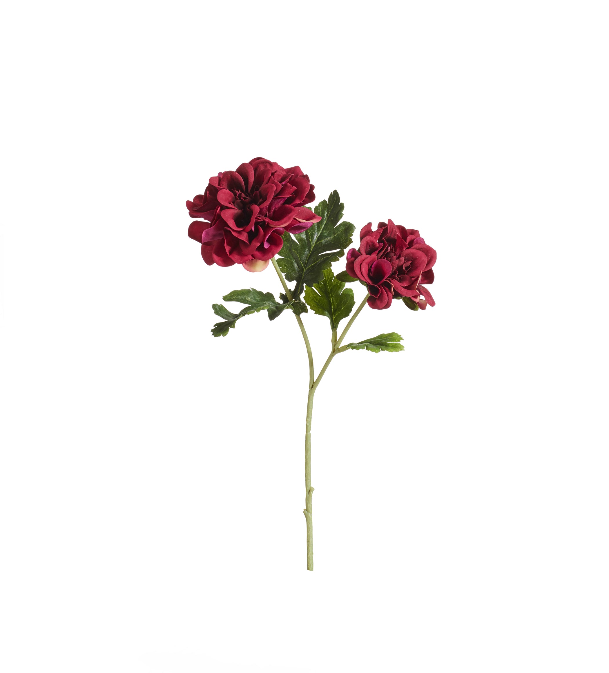 Faux Double Dahlia Stem - Purple