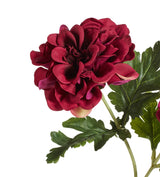 Faux Double Dahlia Stem - Purple