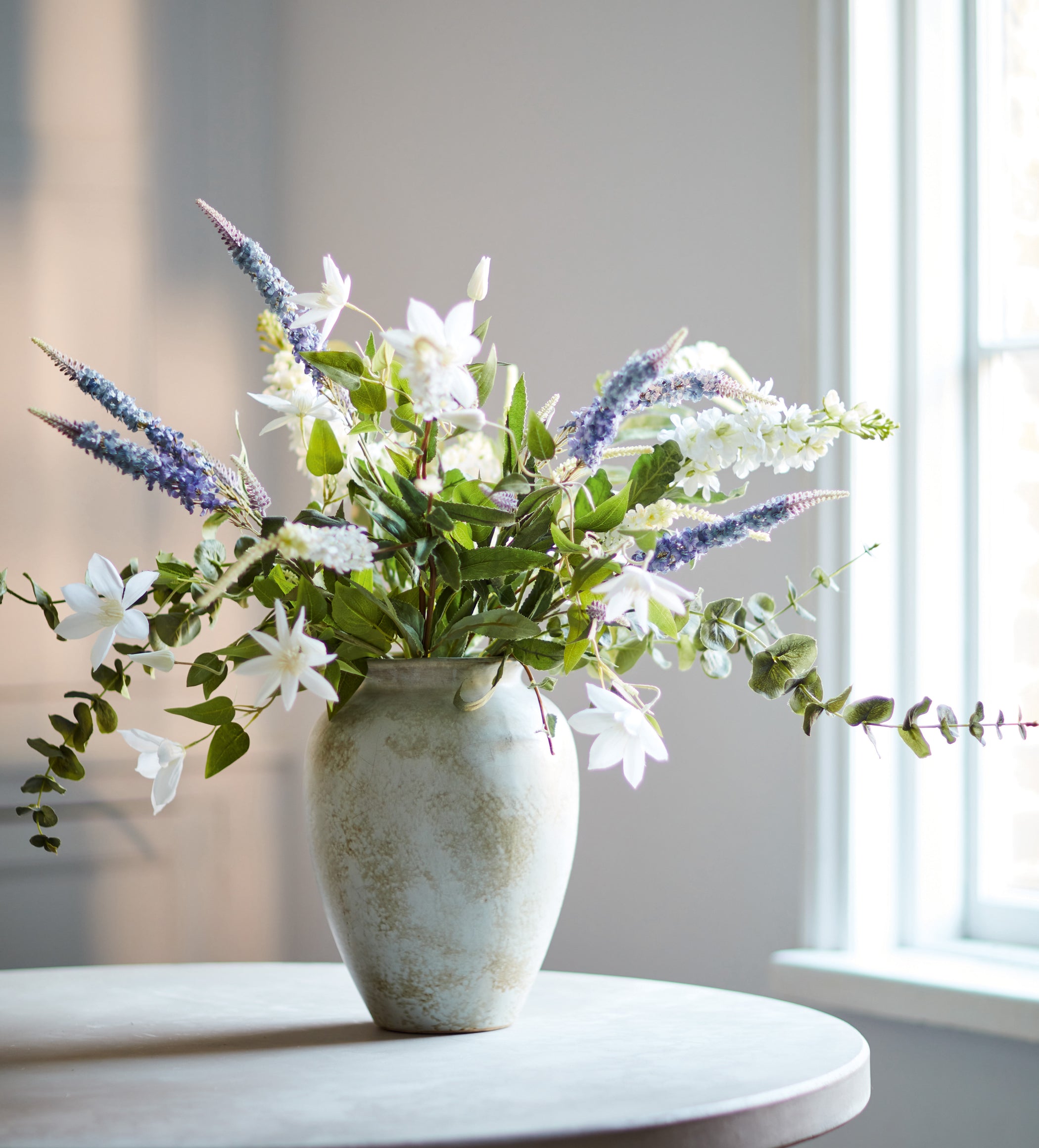 Faux Double Eucalyptus Stem - Green