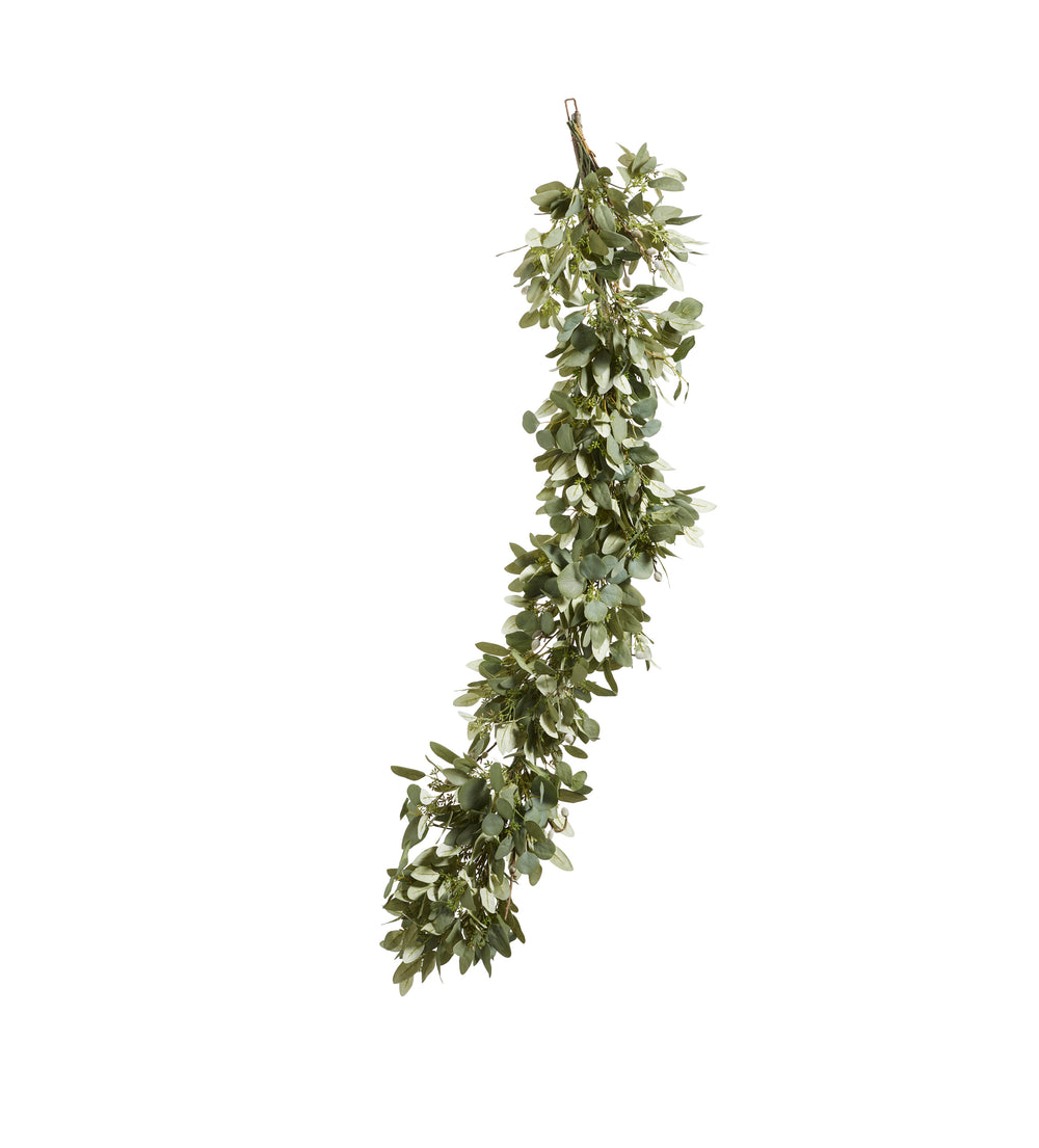 Faux Eucalyptus Garland - Pale Green