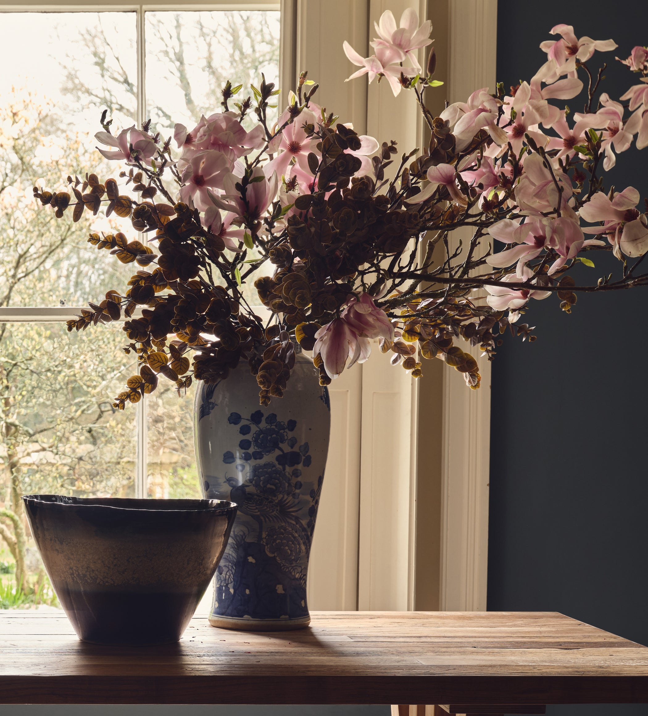 Faux Eucalyptus Stem - Brown