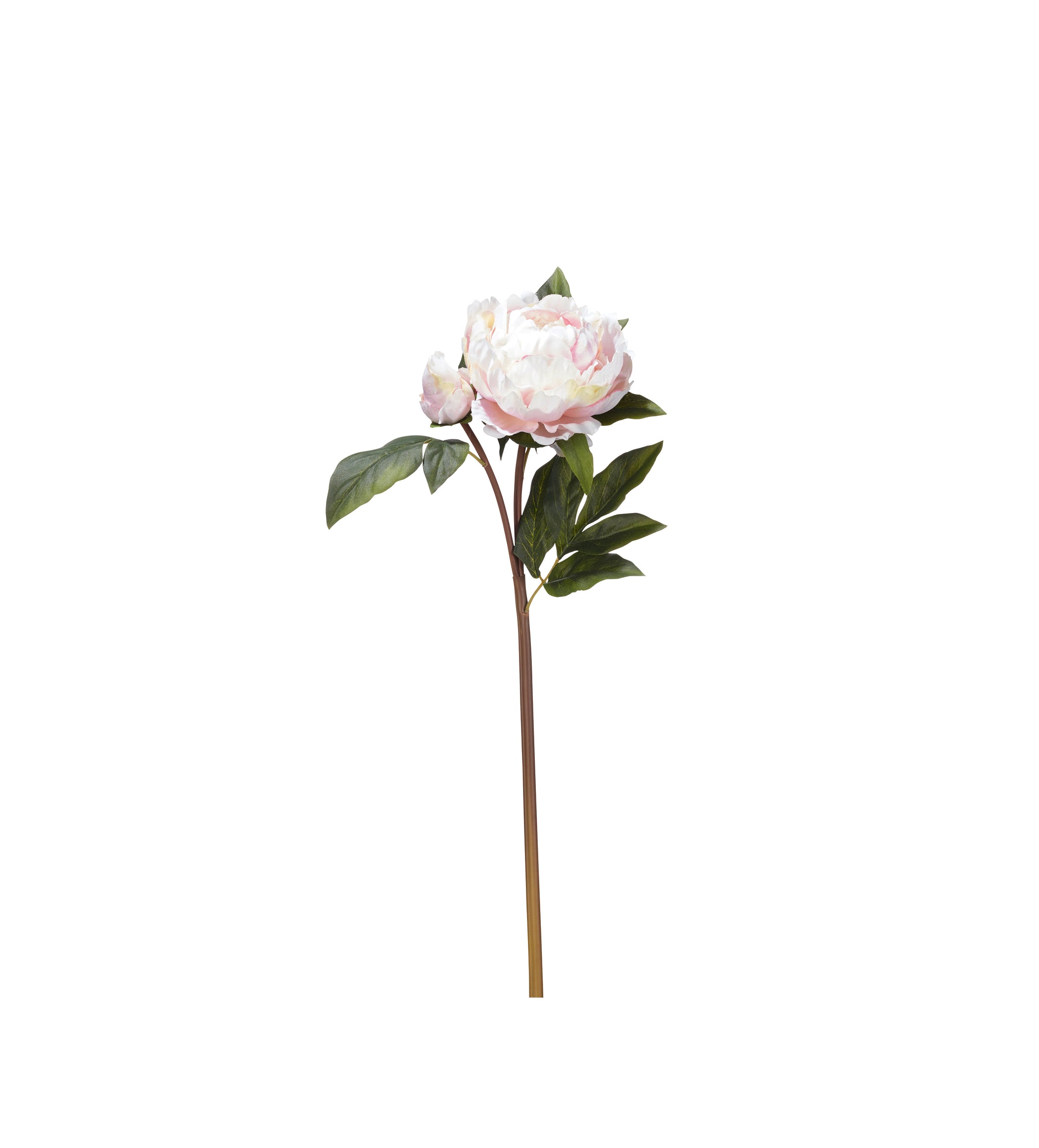 Faux Full Peony Stem - Pale Pink