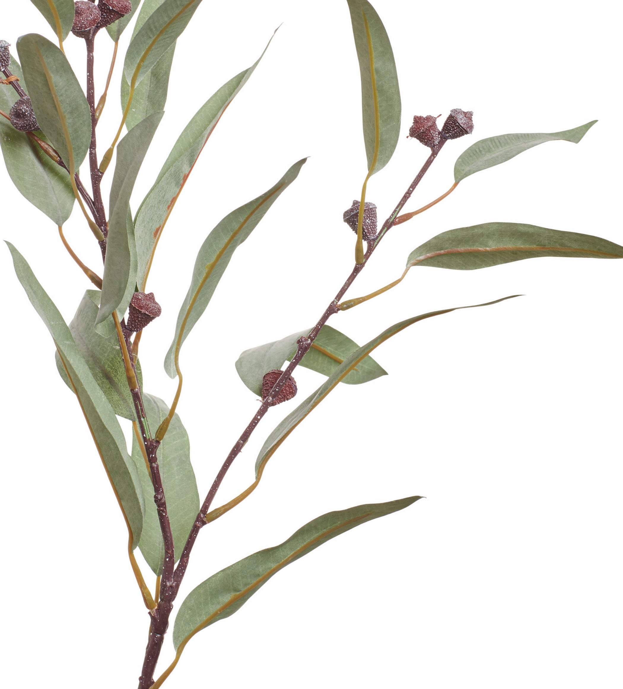 Faux Gumnut Eucalptus Stem - Pale Green