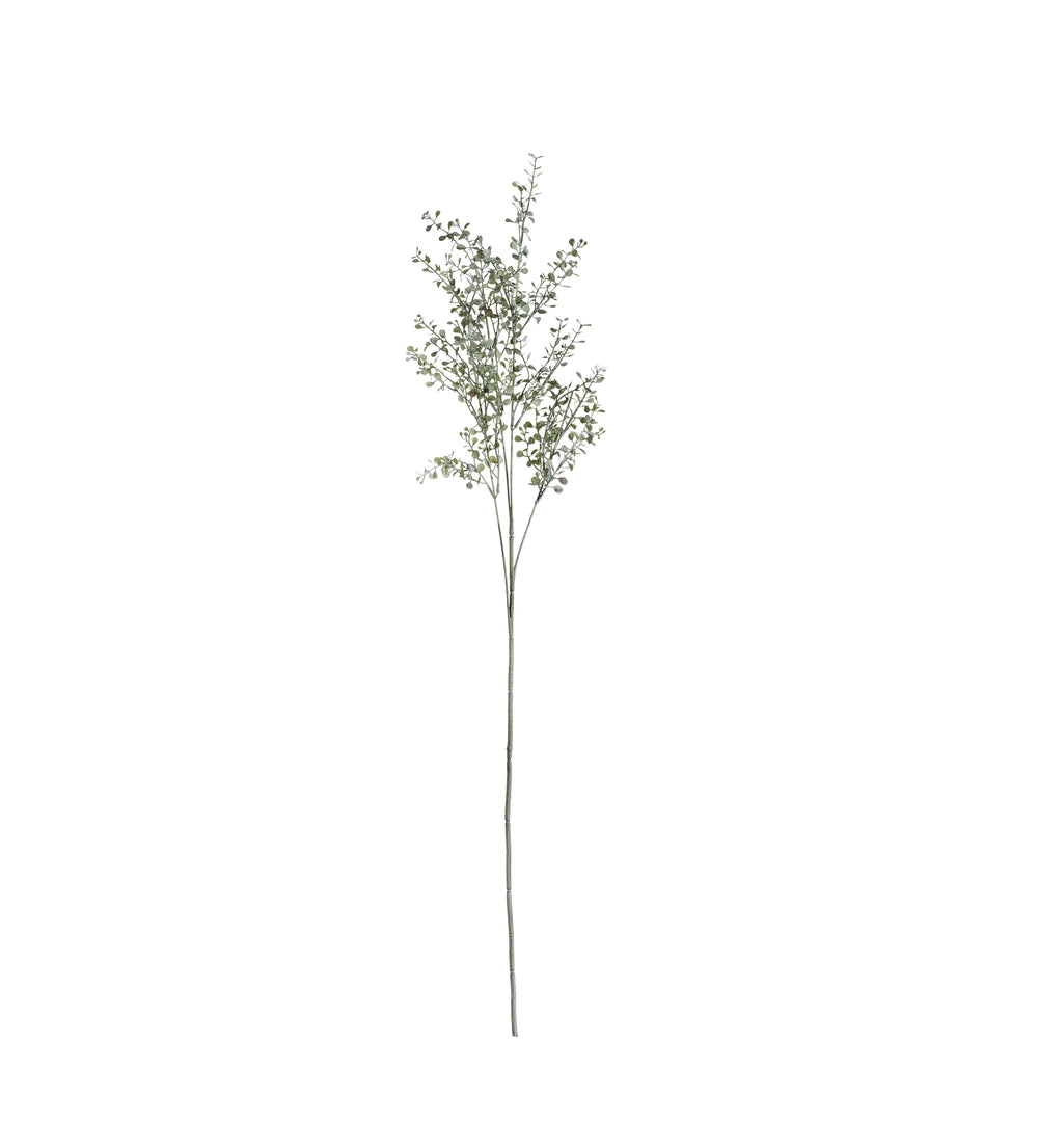 Faux Maidenhair Fern Stem - Green/White