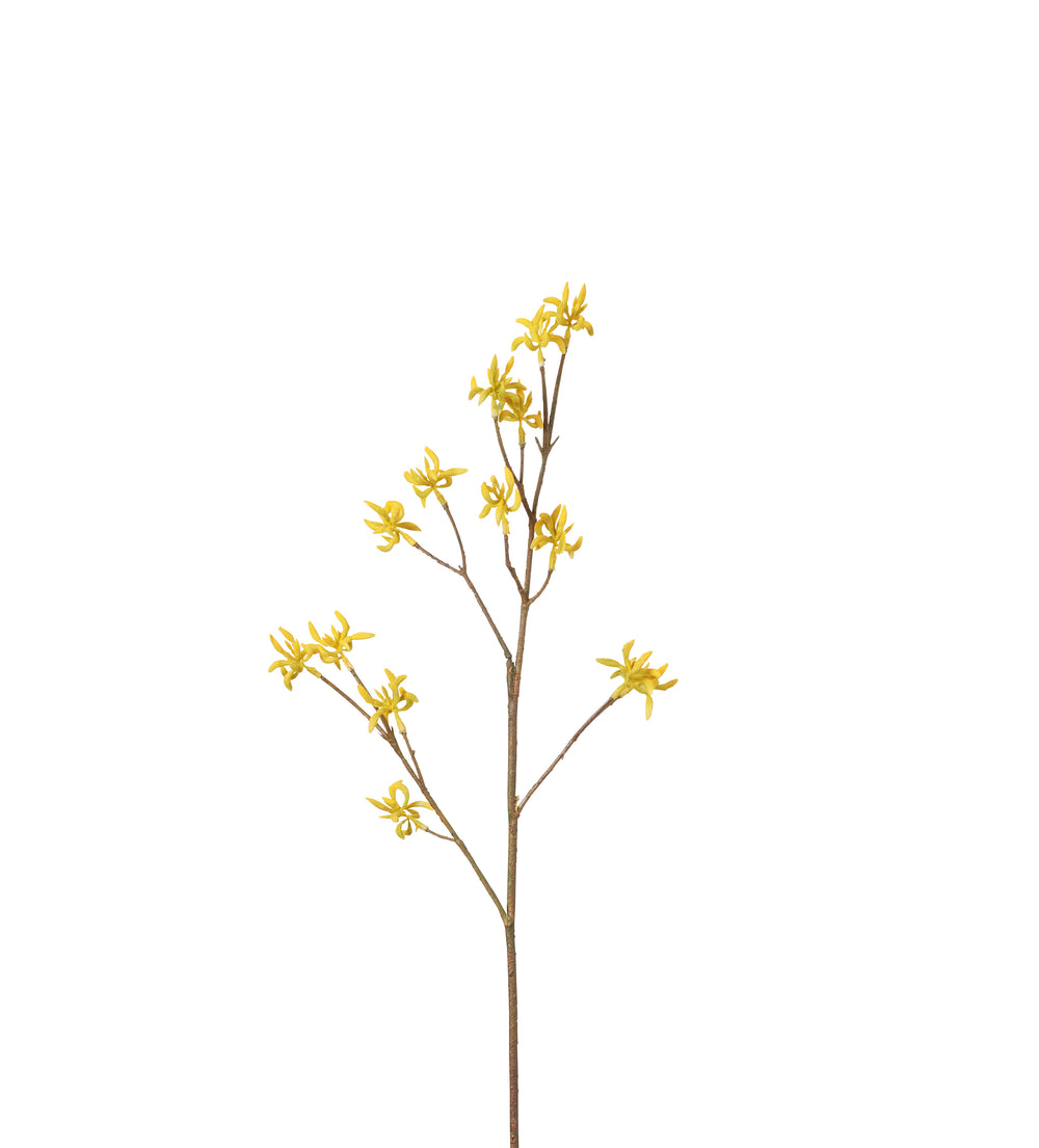 Faux Maple Bud Branch - Yellow