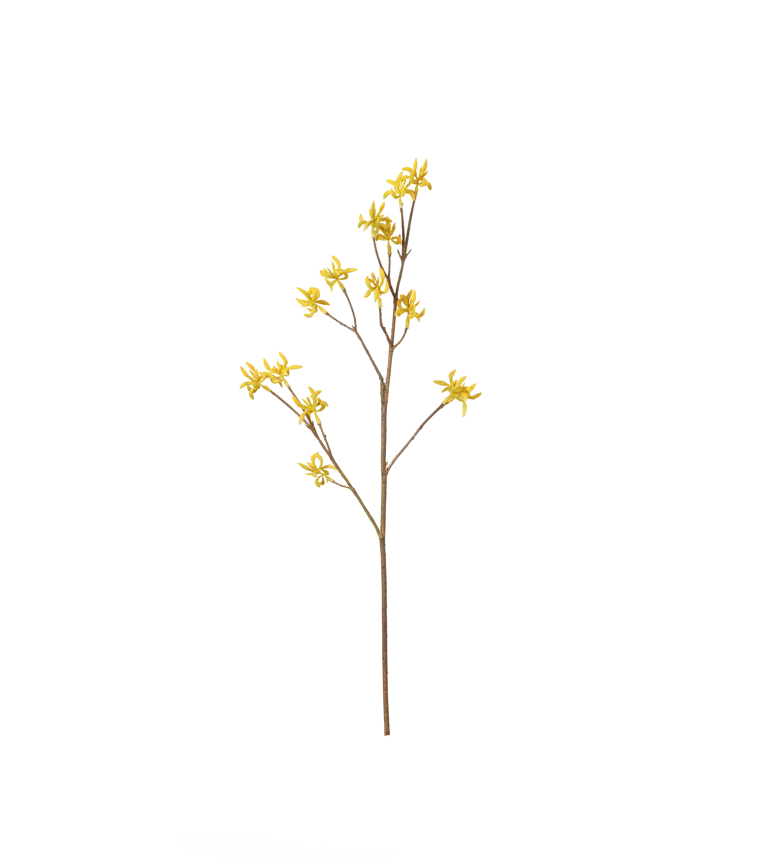 Faux Maple Bud Branch - Yellow