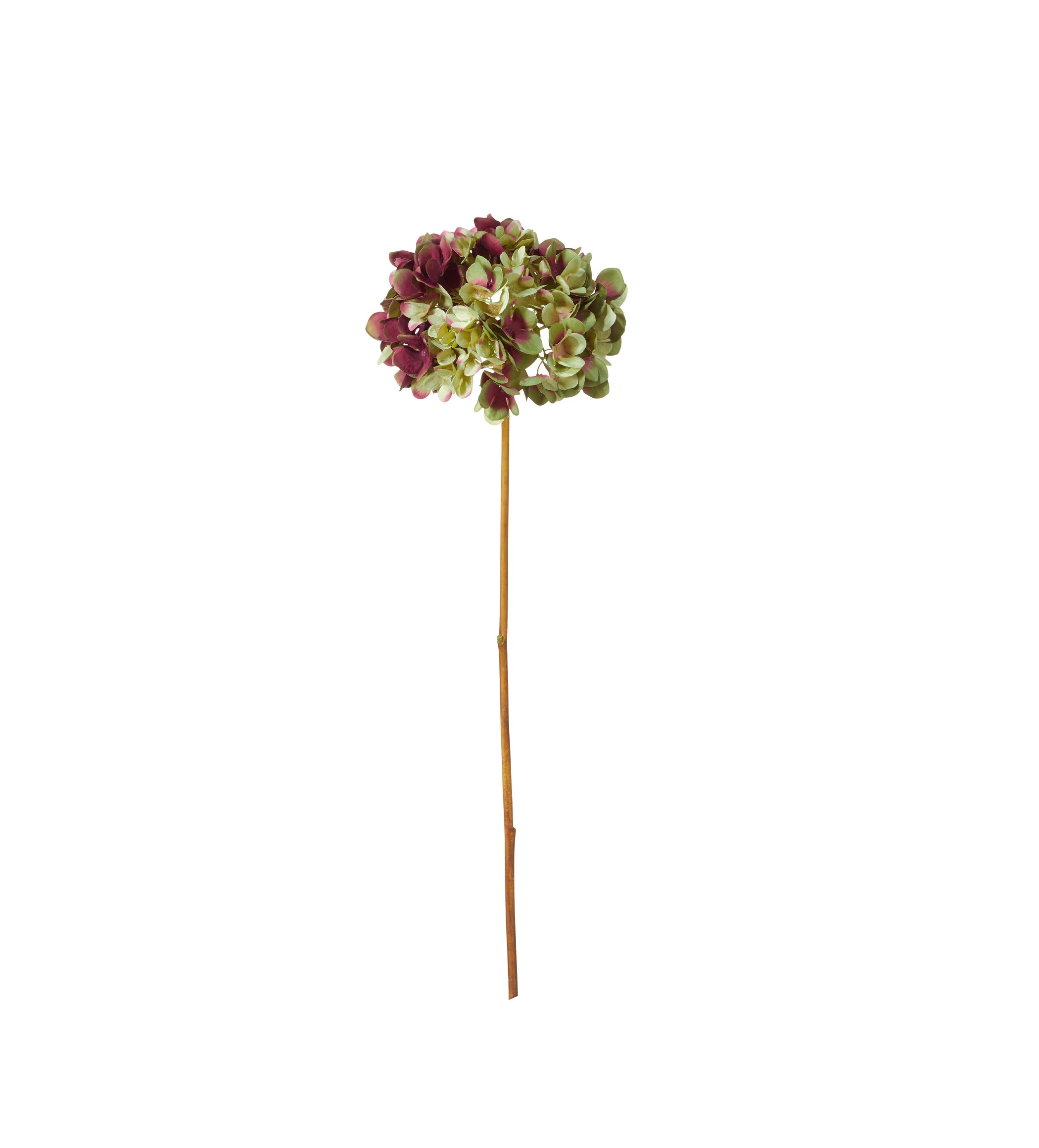 Faux Mophead Hydrangea Stem - Multi