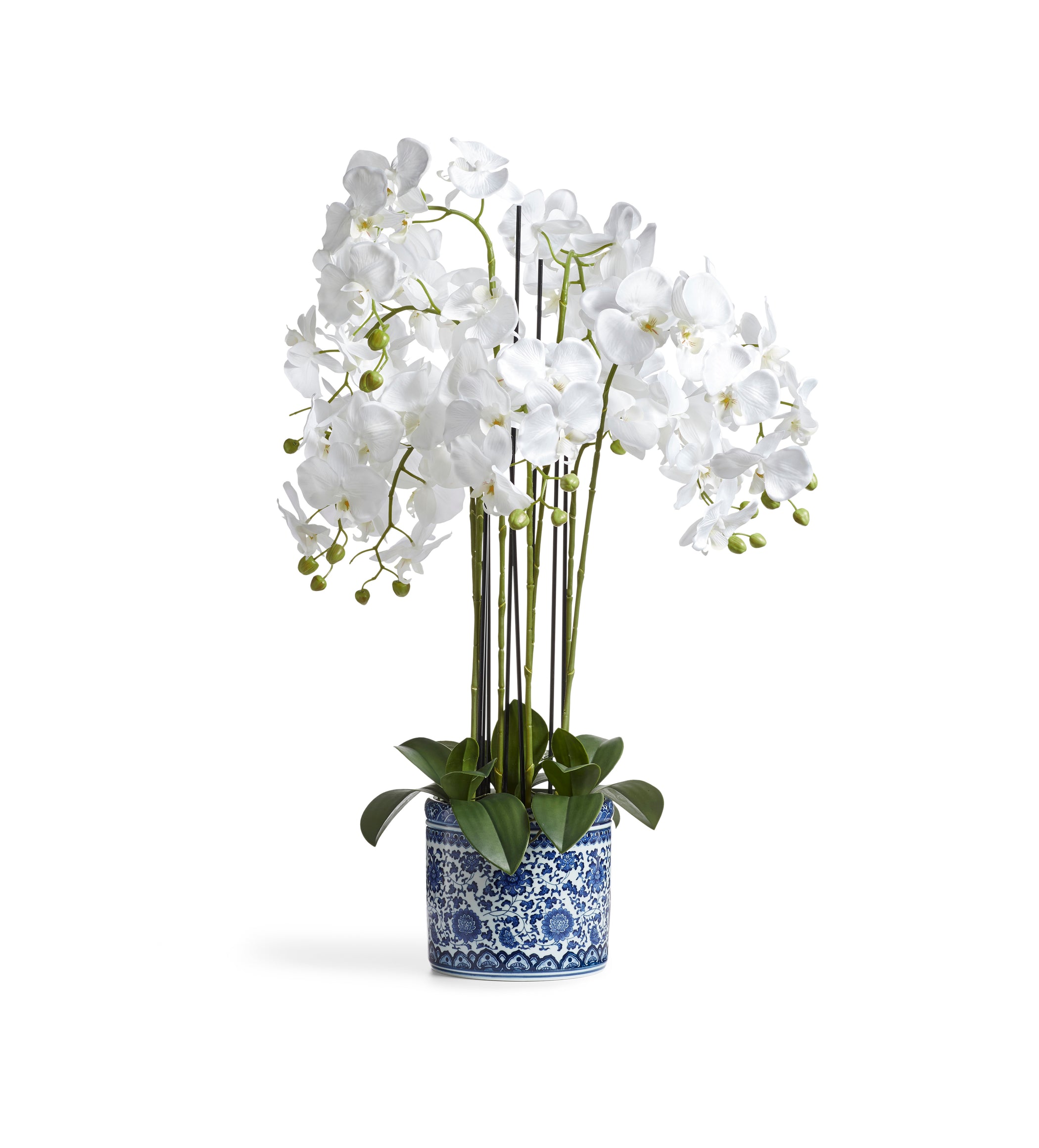 Faux Planted Orchid - Medium - Chinoiserie