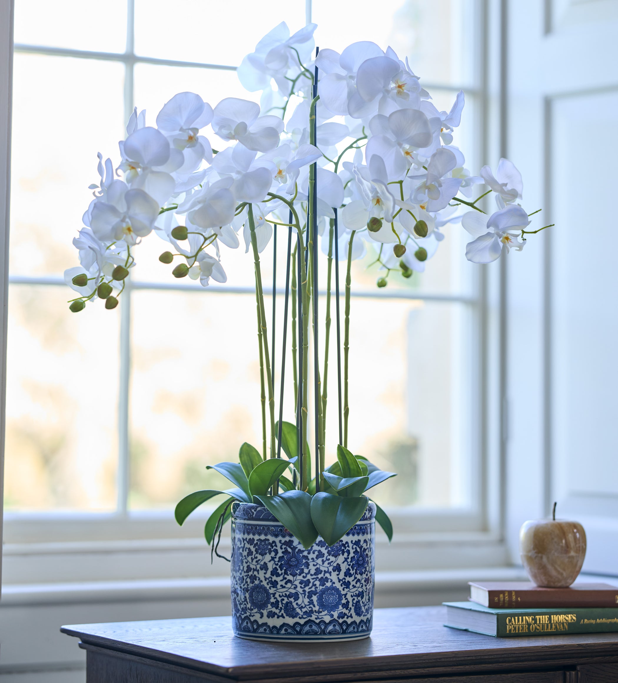 Faux Planted Orchid - Medium - Chinoiserie