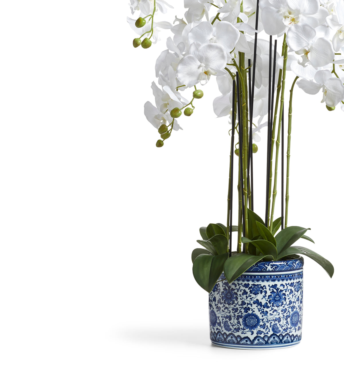Faux Planted Orchid - Medium - Chinoiserie