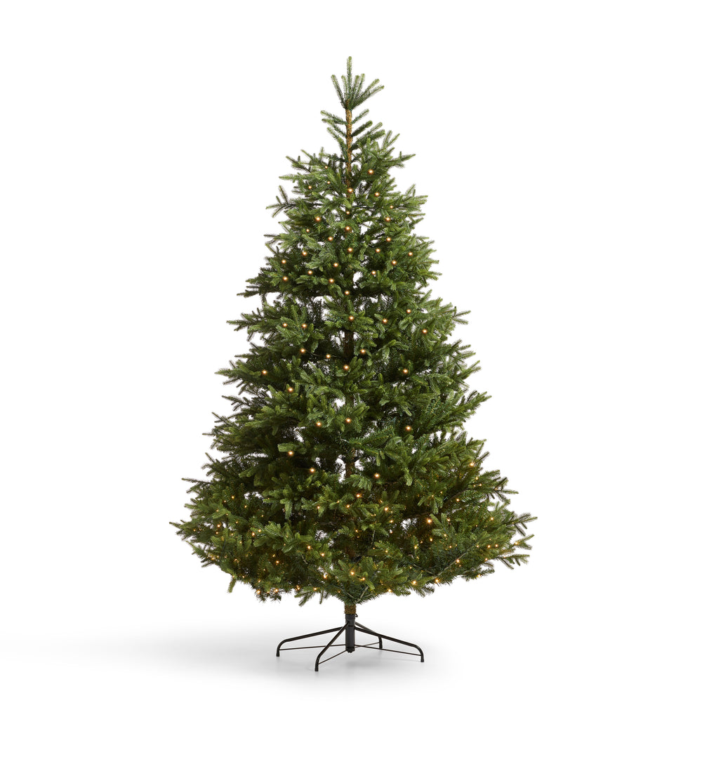 Faux Pre-Lit Christmas Tree - 8ft - Green