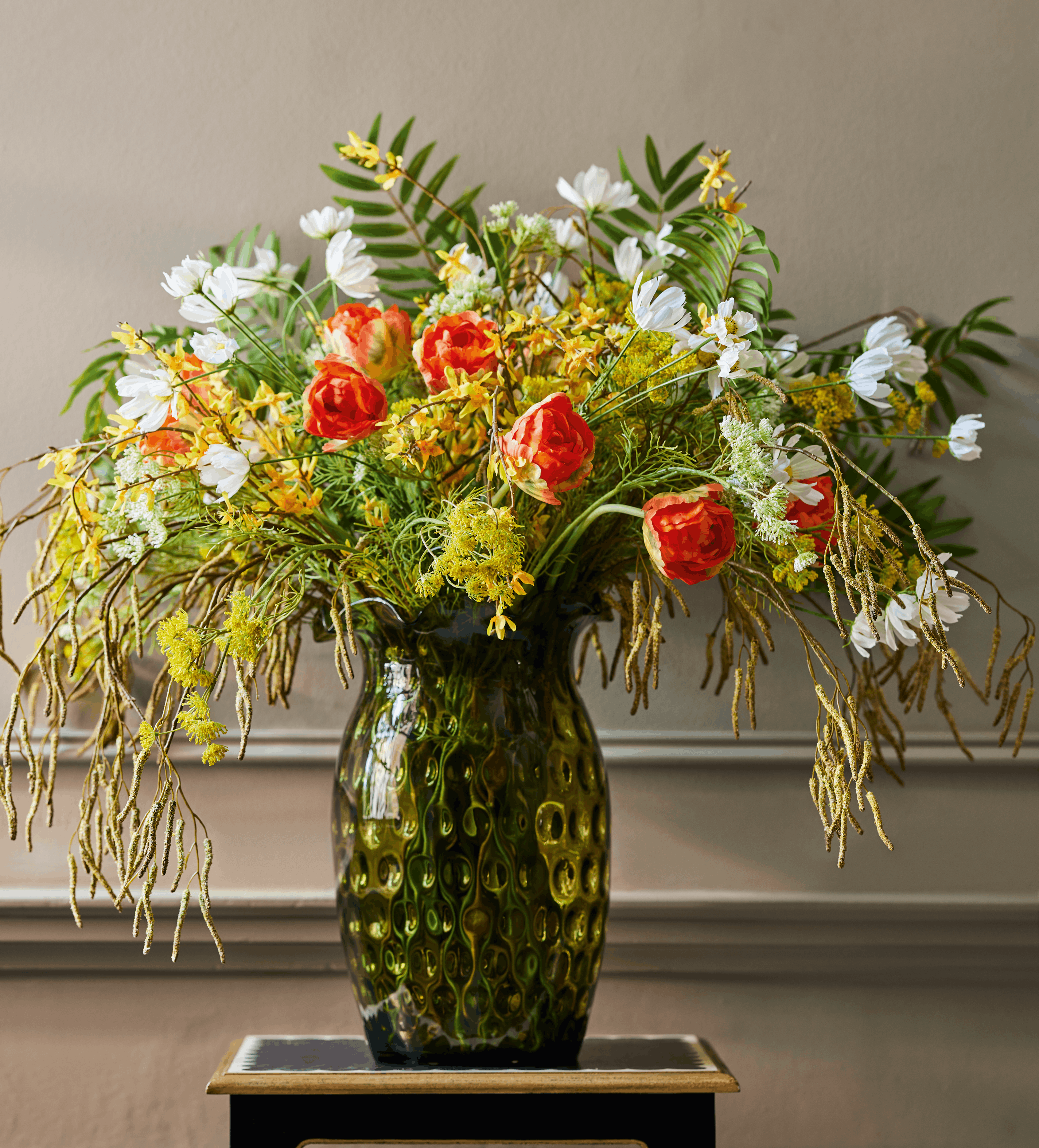Faux Queen Anne's Lace Stem - Yellow