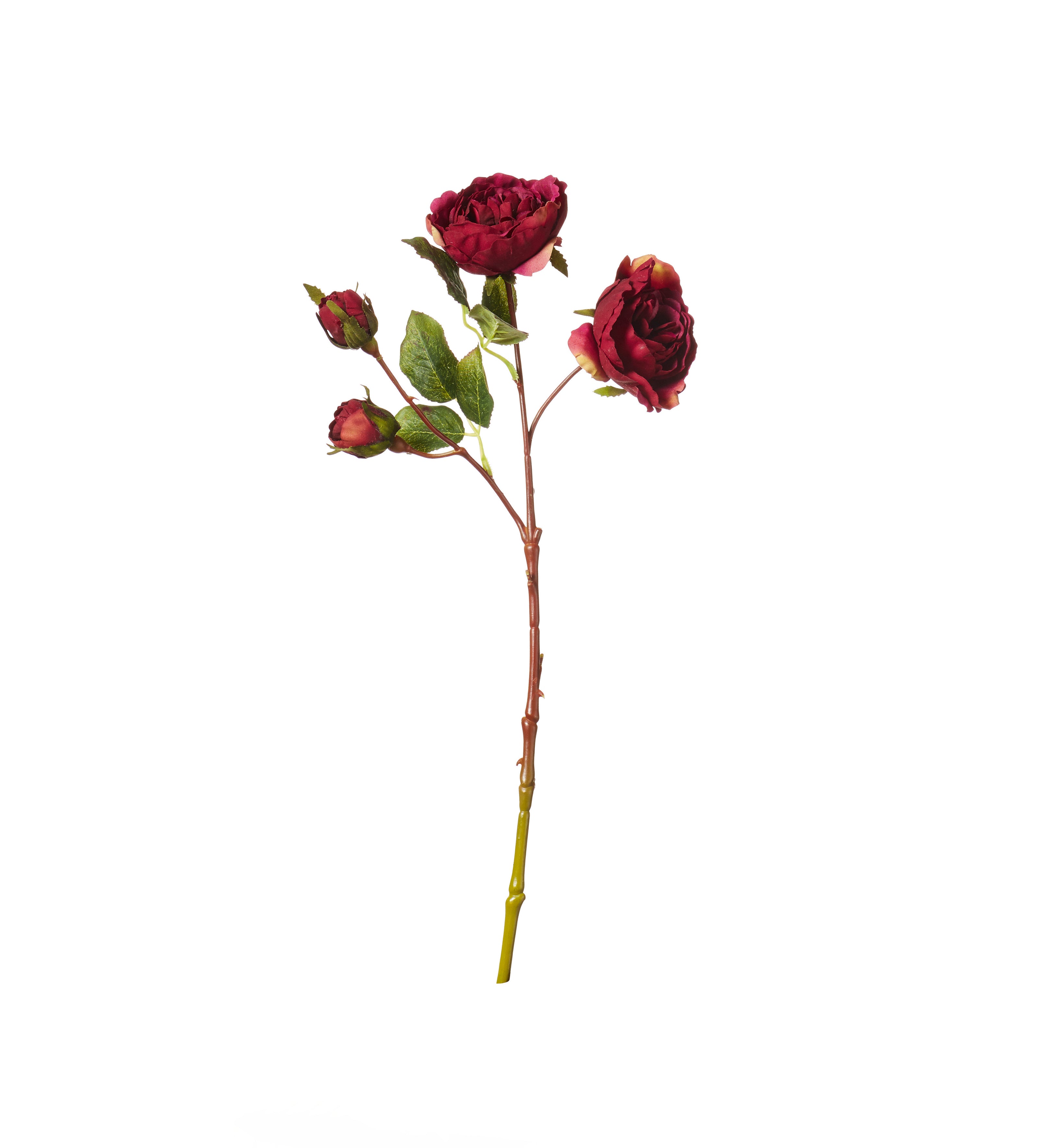 Faux Rose Stem - Deep Purple