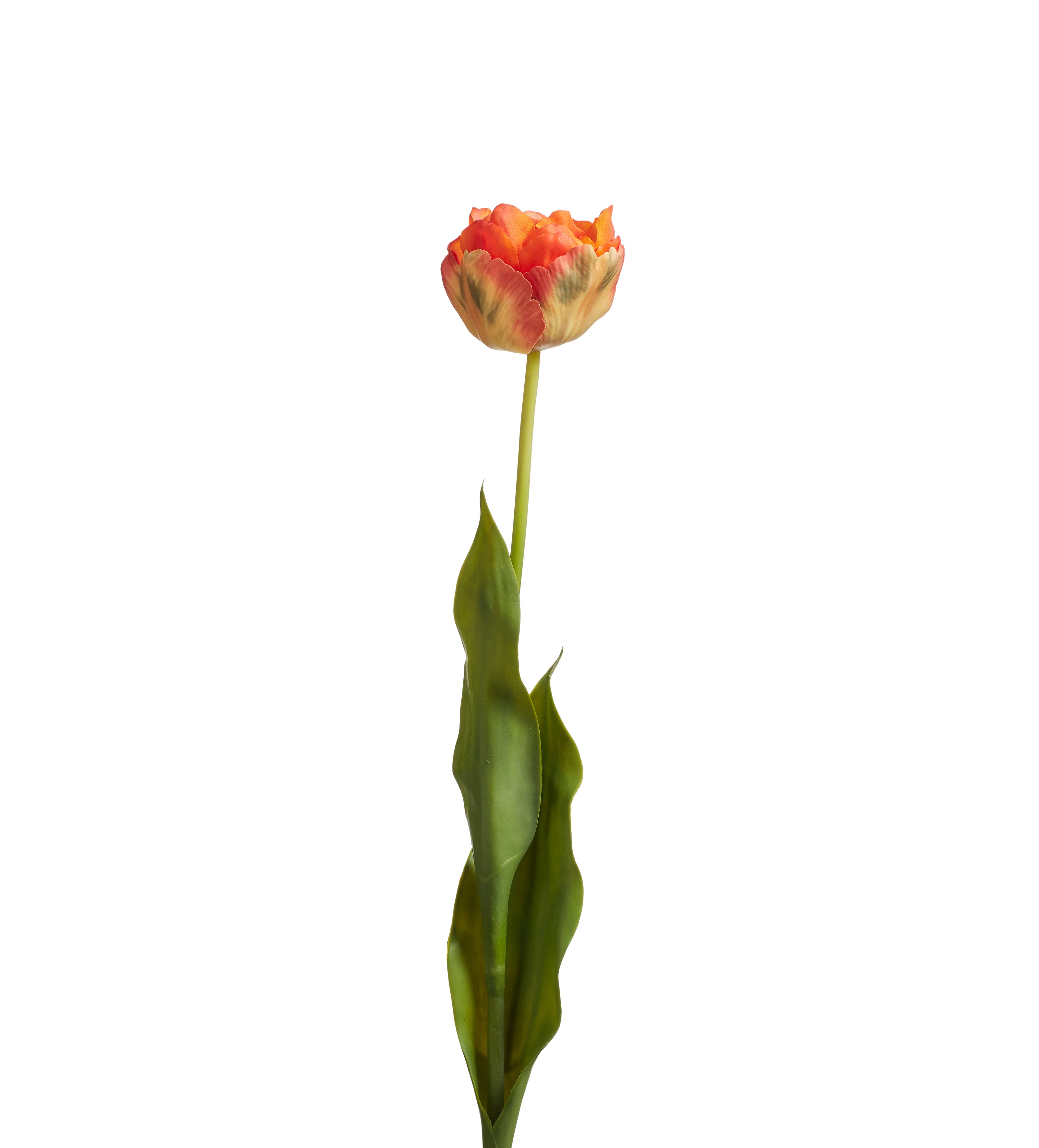 Faux Tulip Stem - Orange