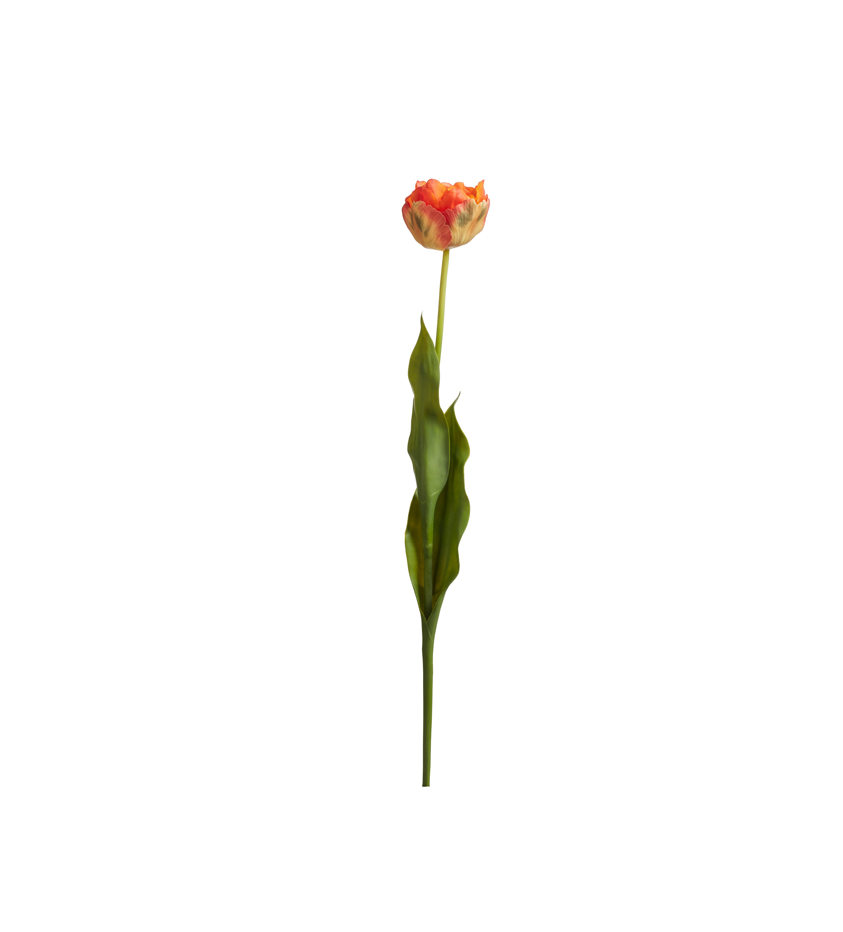 Faux Tulip Stem - Orange