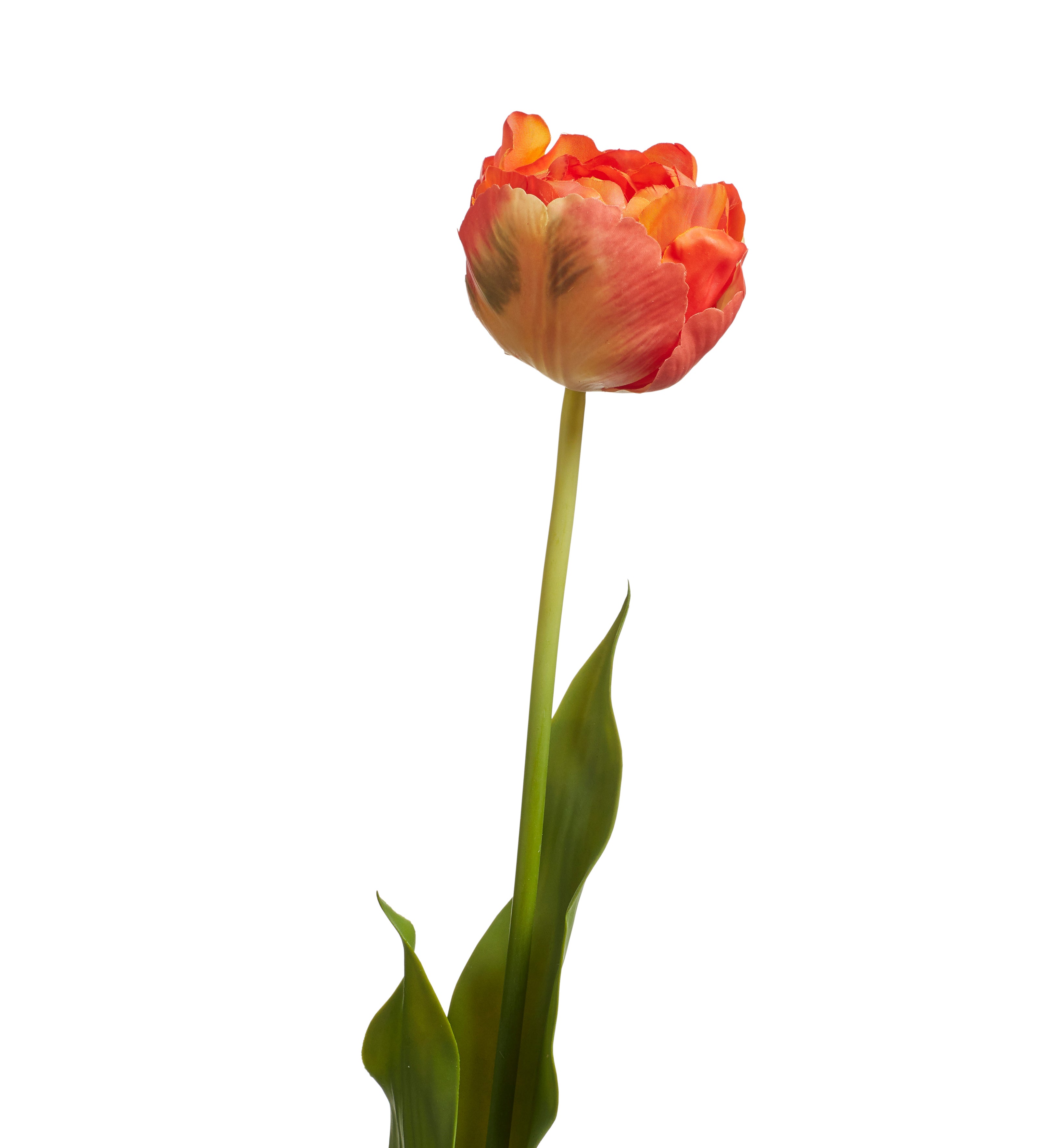 Faux Tulip Stem - Orange