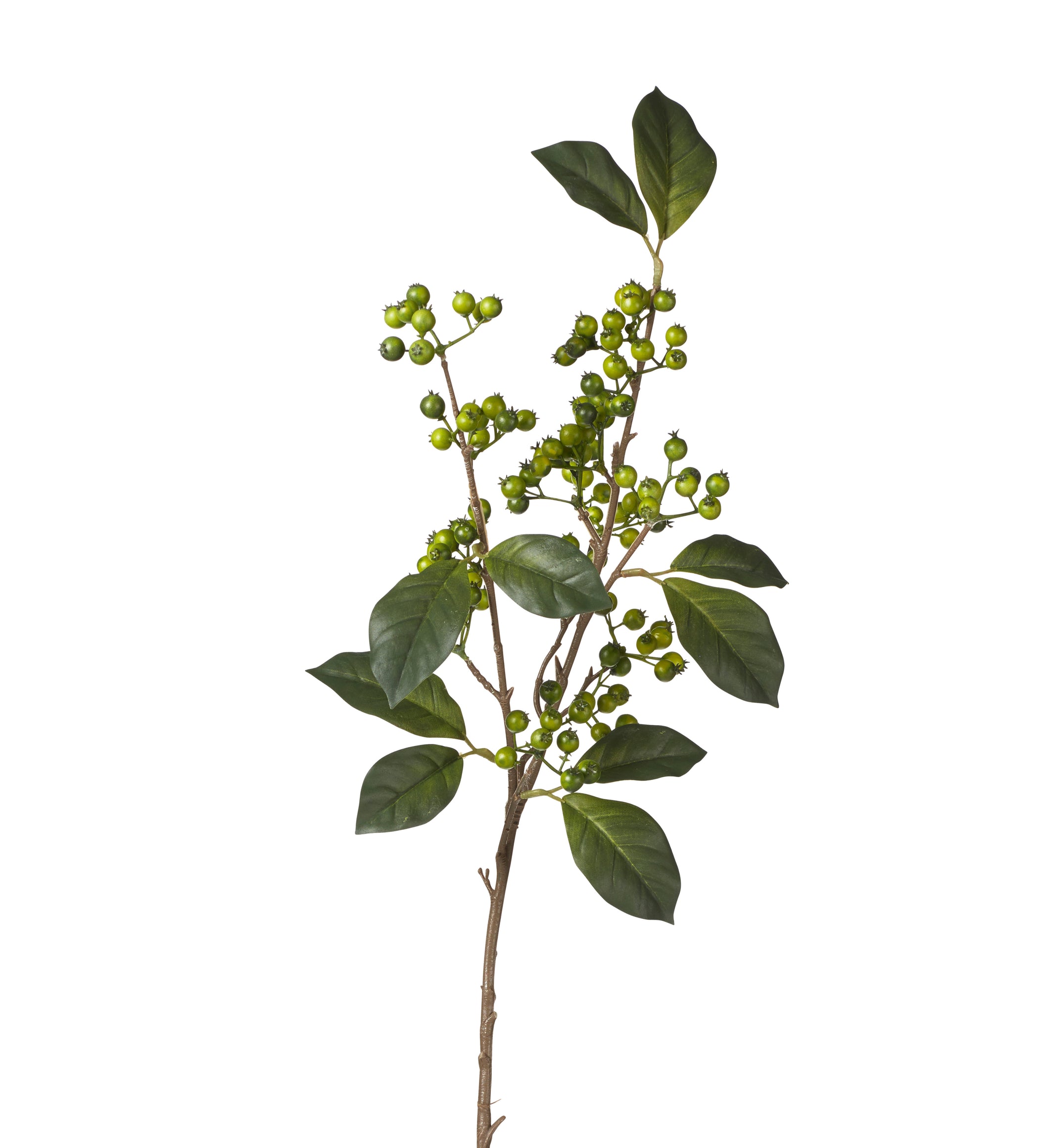 Faux Wild Berry Stem - Green