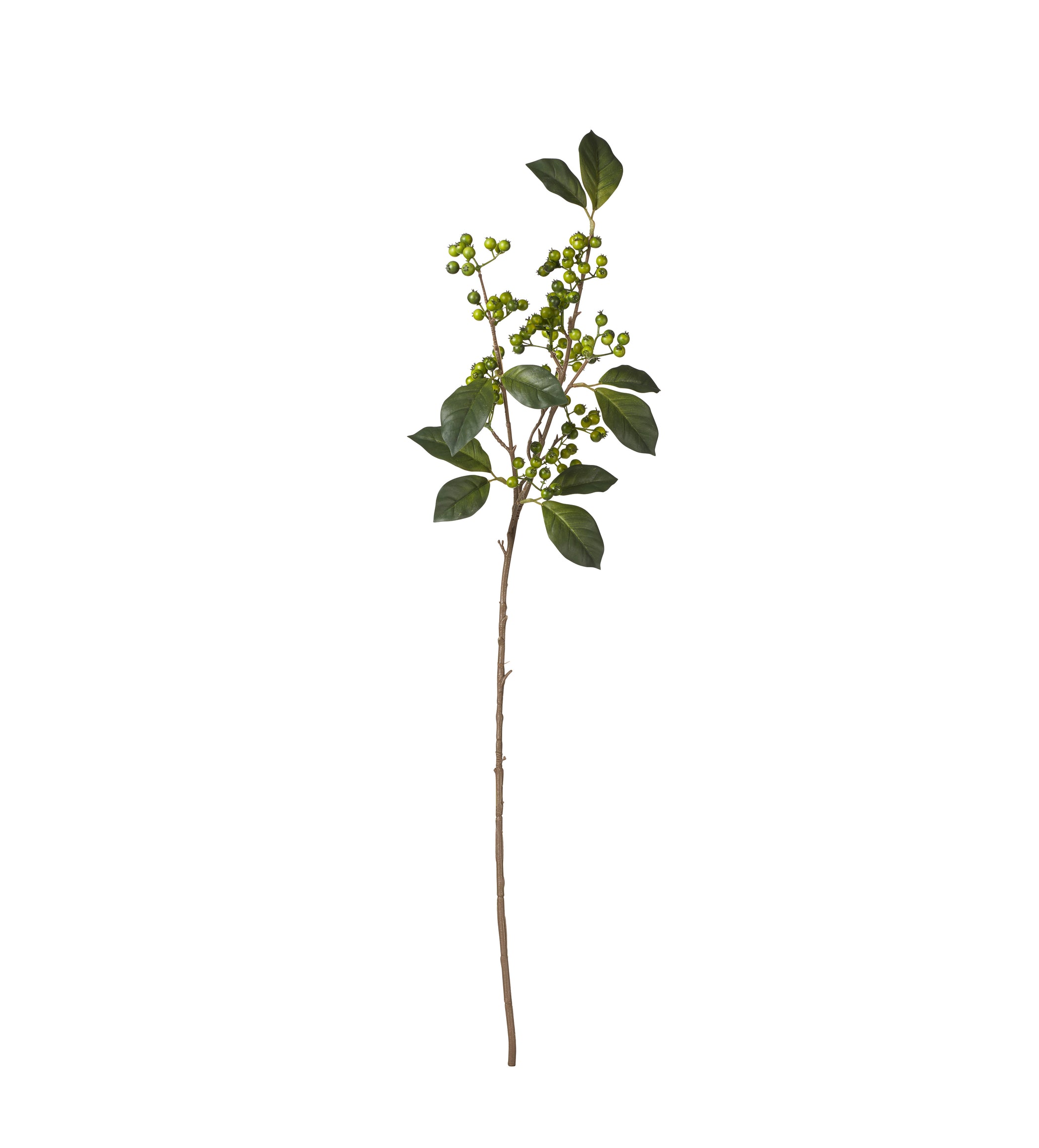 Faux Wild Berry Stem - Green