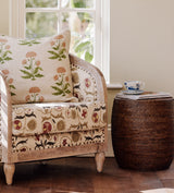 Damu Rattan Stool - Antique Brown