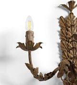 Feuille Distressed Leaf Wall Light - Rust