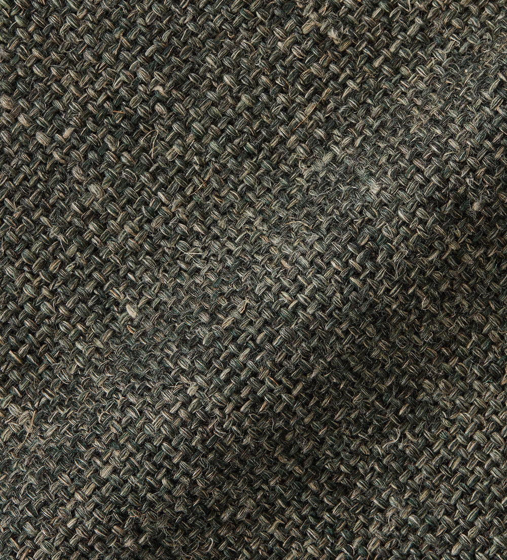 Fine Basket Weave Linen Fabric Swatch - Ivy