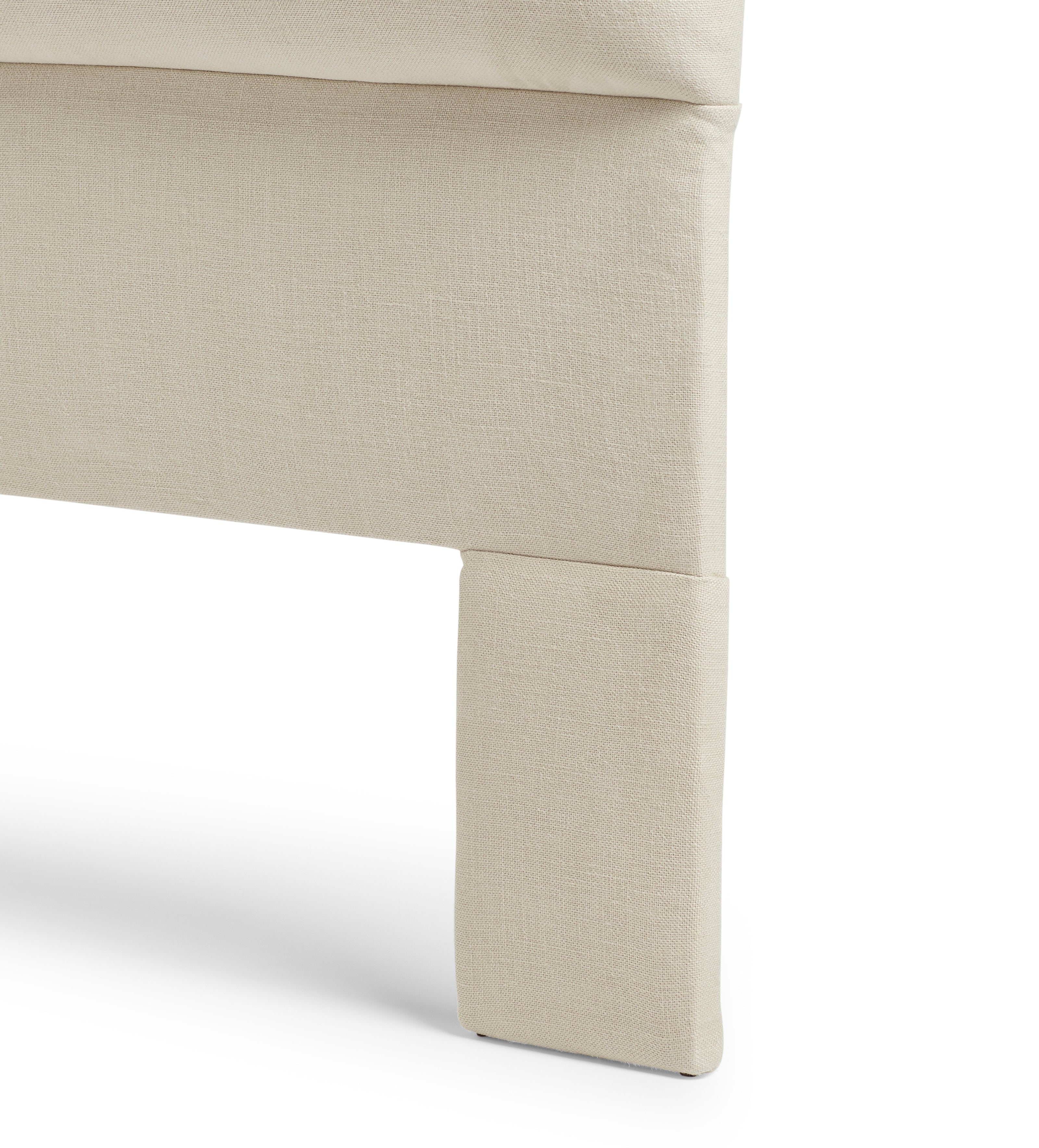 Upholstered and Padded Headboard - King Size - Natural