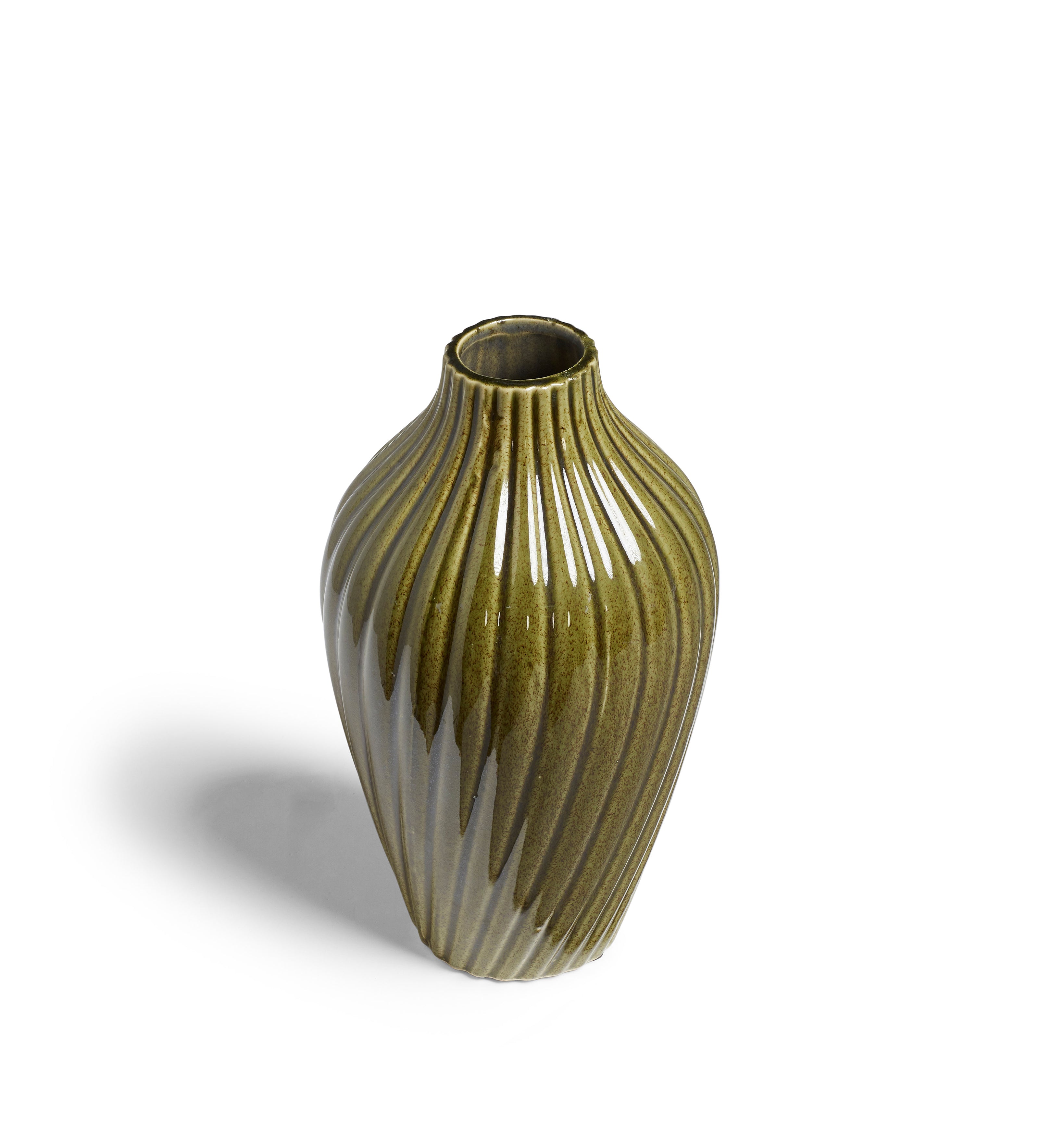 Flusso Large Twist Vase - Green