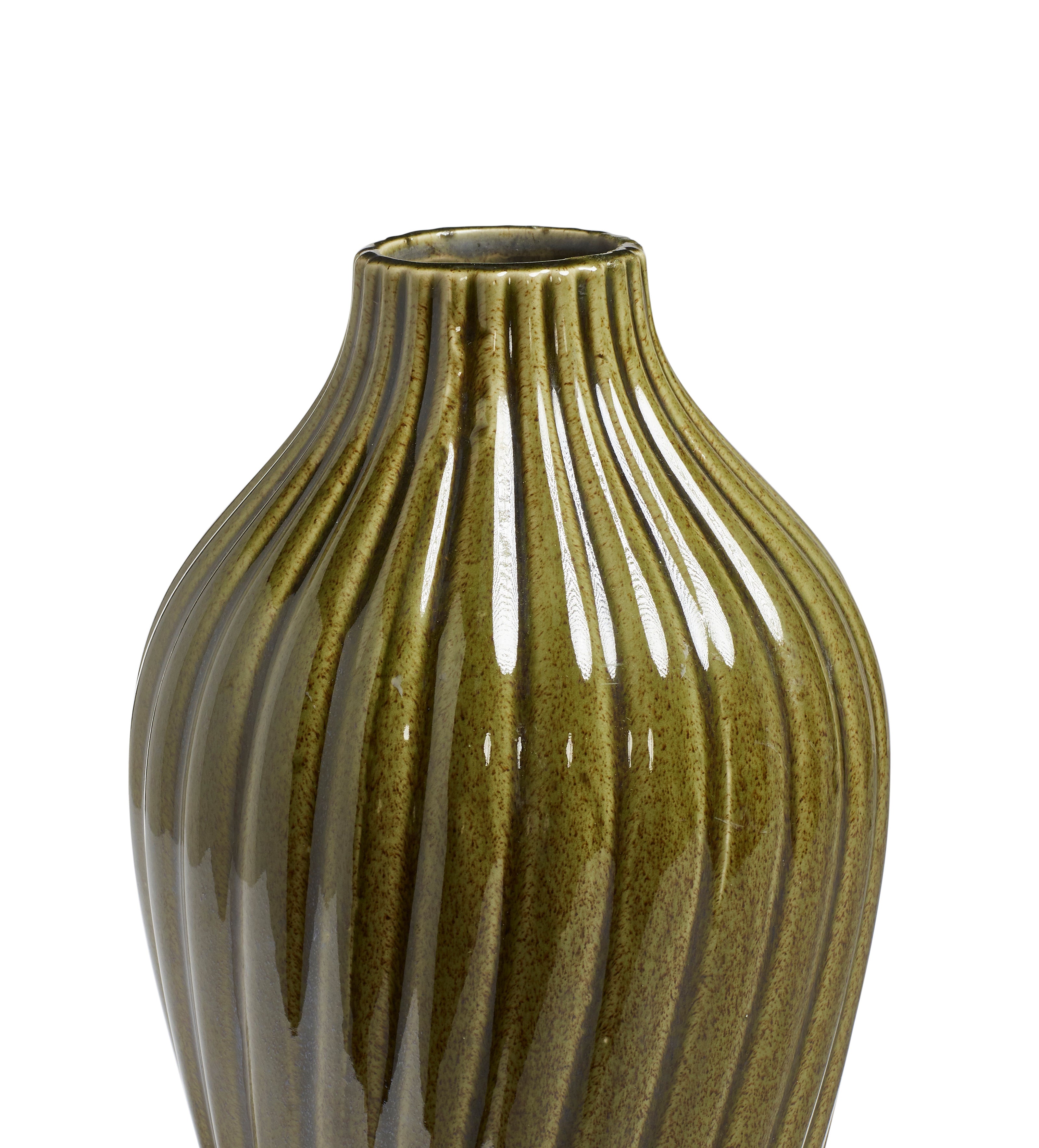 Flusso Large Twist Vase - Green