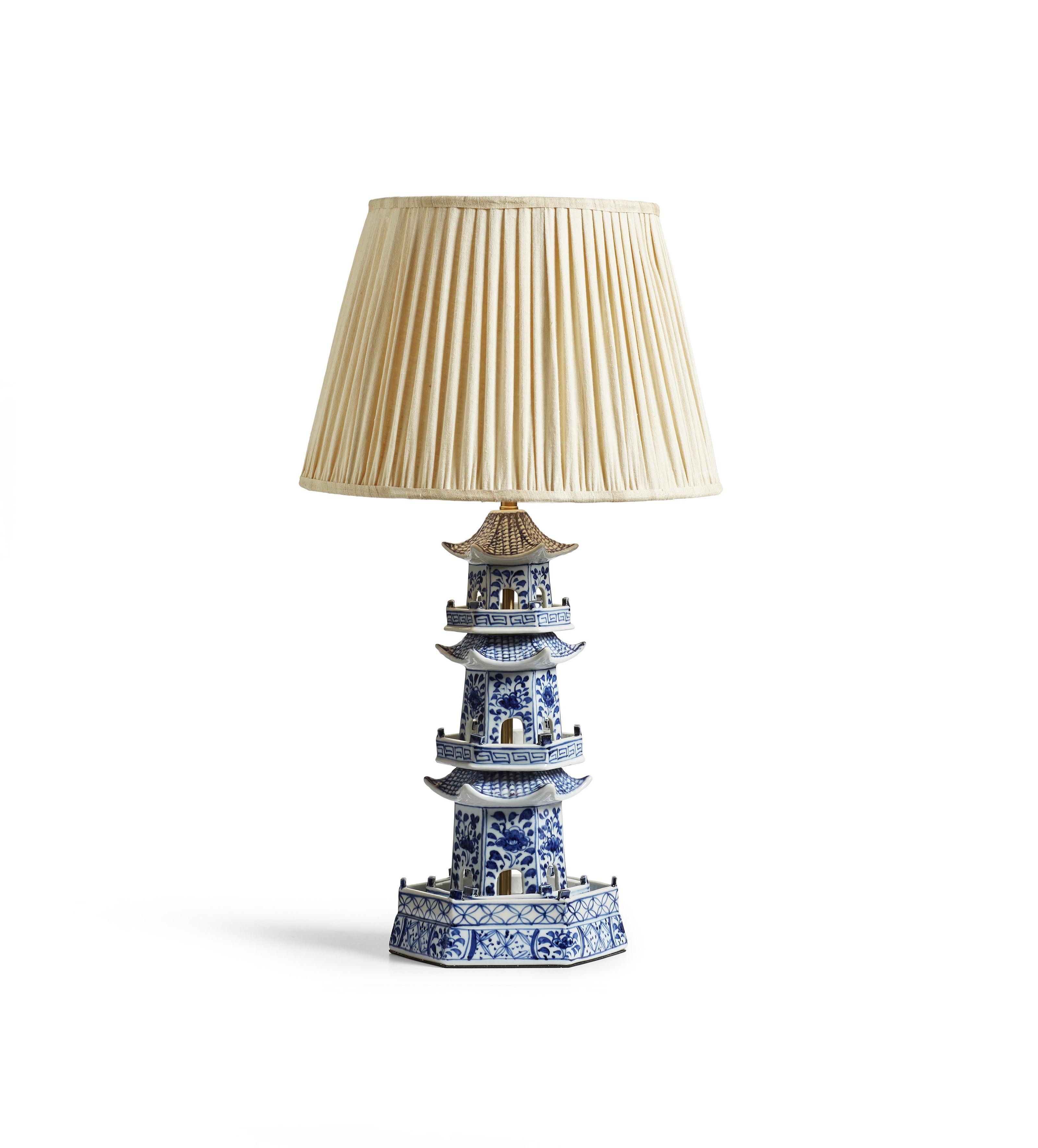 Fogong Pagoda Table Lamp Base - Blue/White 