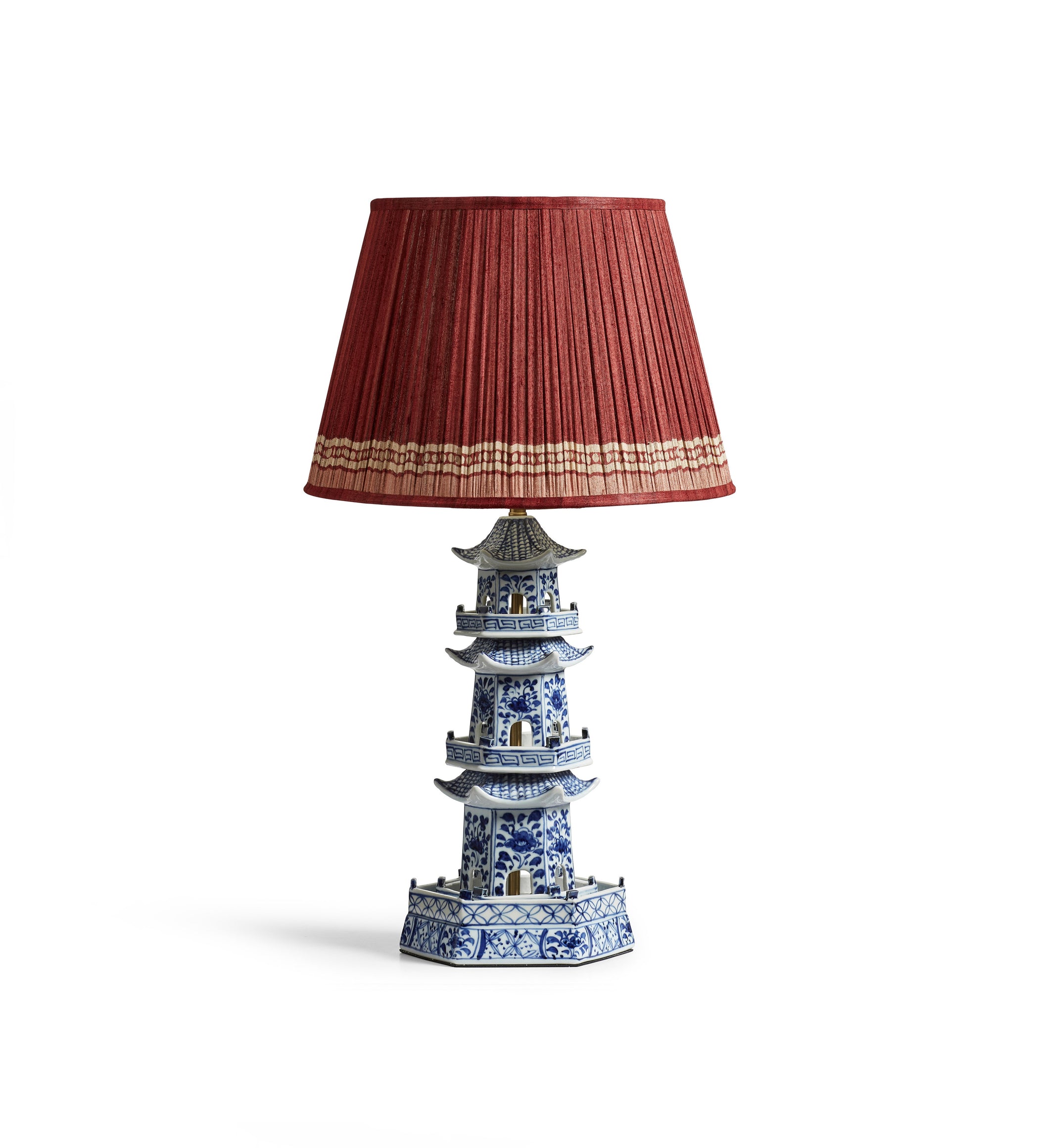 Fogong Pagoda Table Lamp Base - Blue/White 