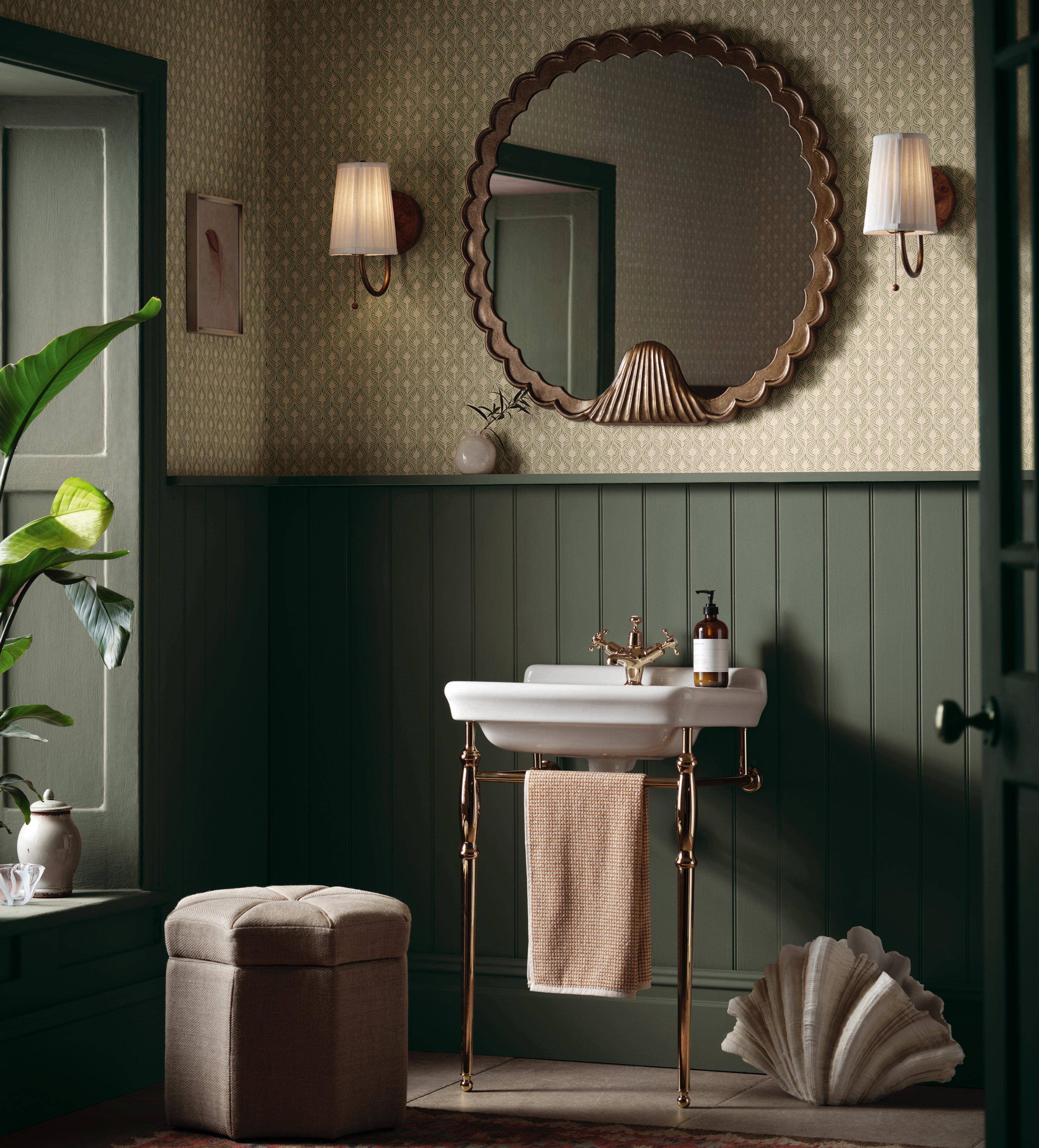 Ghini Wallpaper - Dune Green