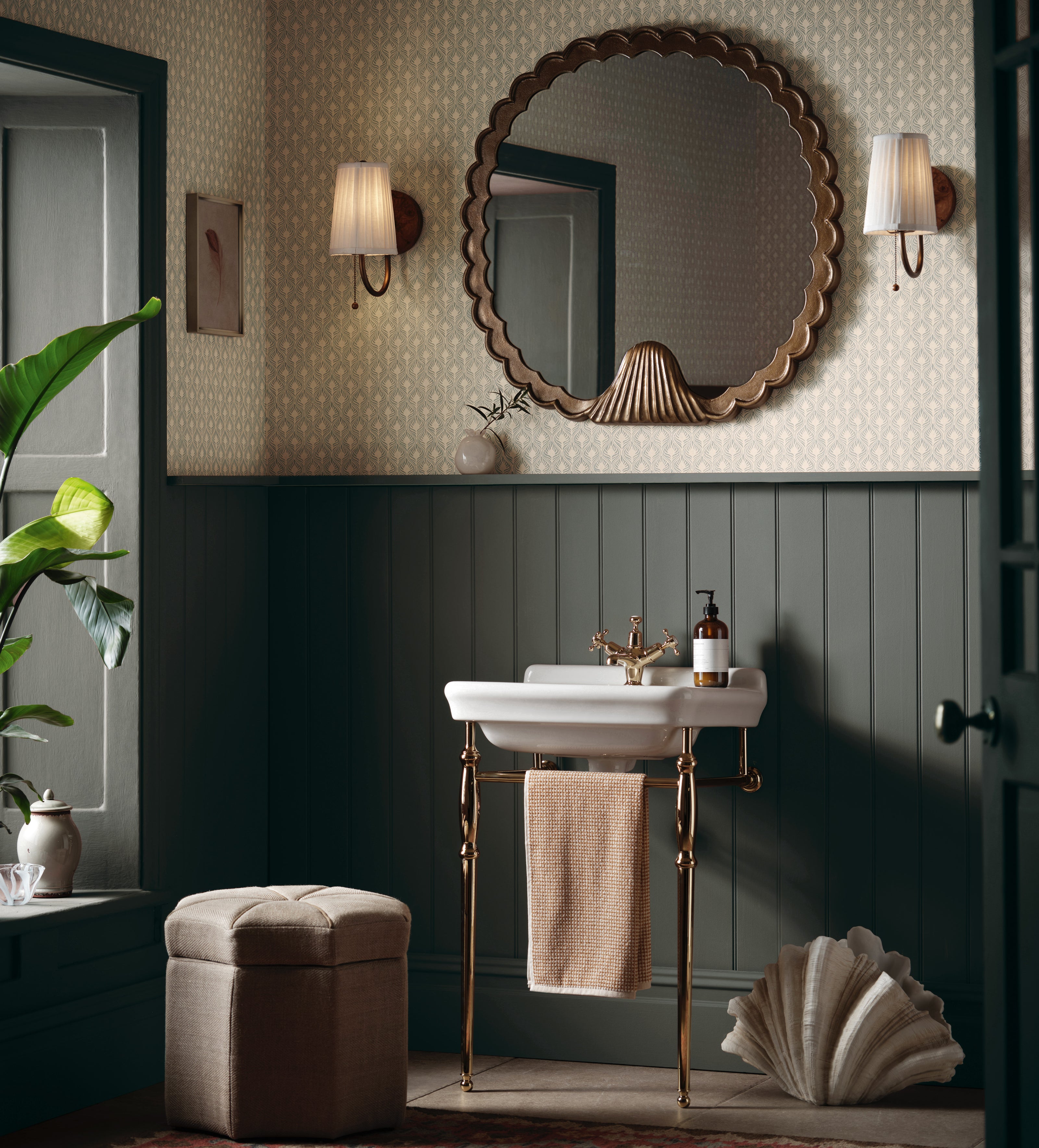 Ghini Wallpaper - Warm Celadon