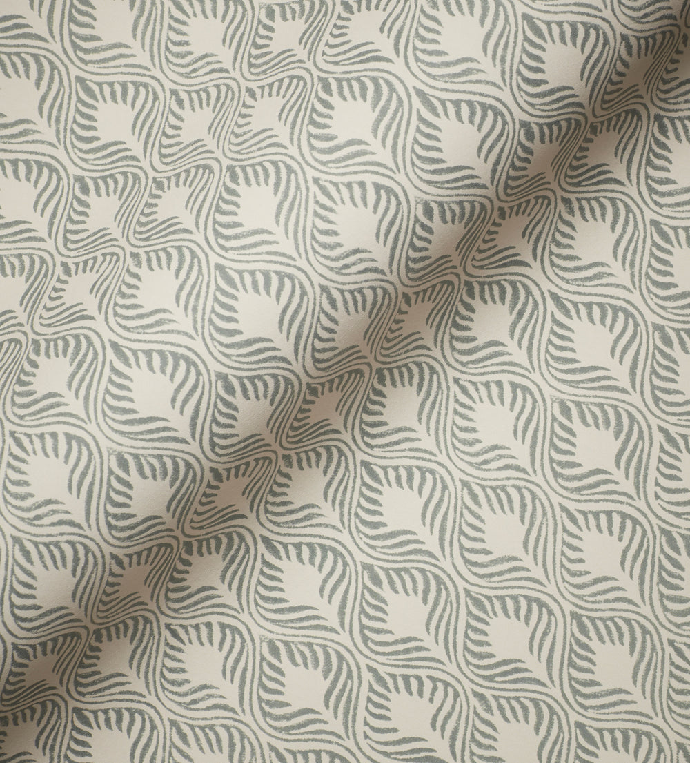 Ghini Wallpaper, A4 Sample - Warm Celadon