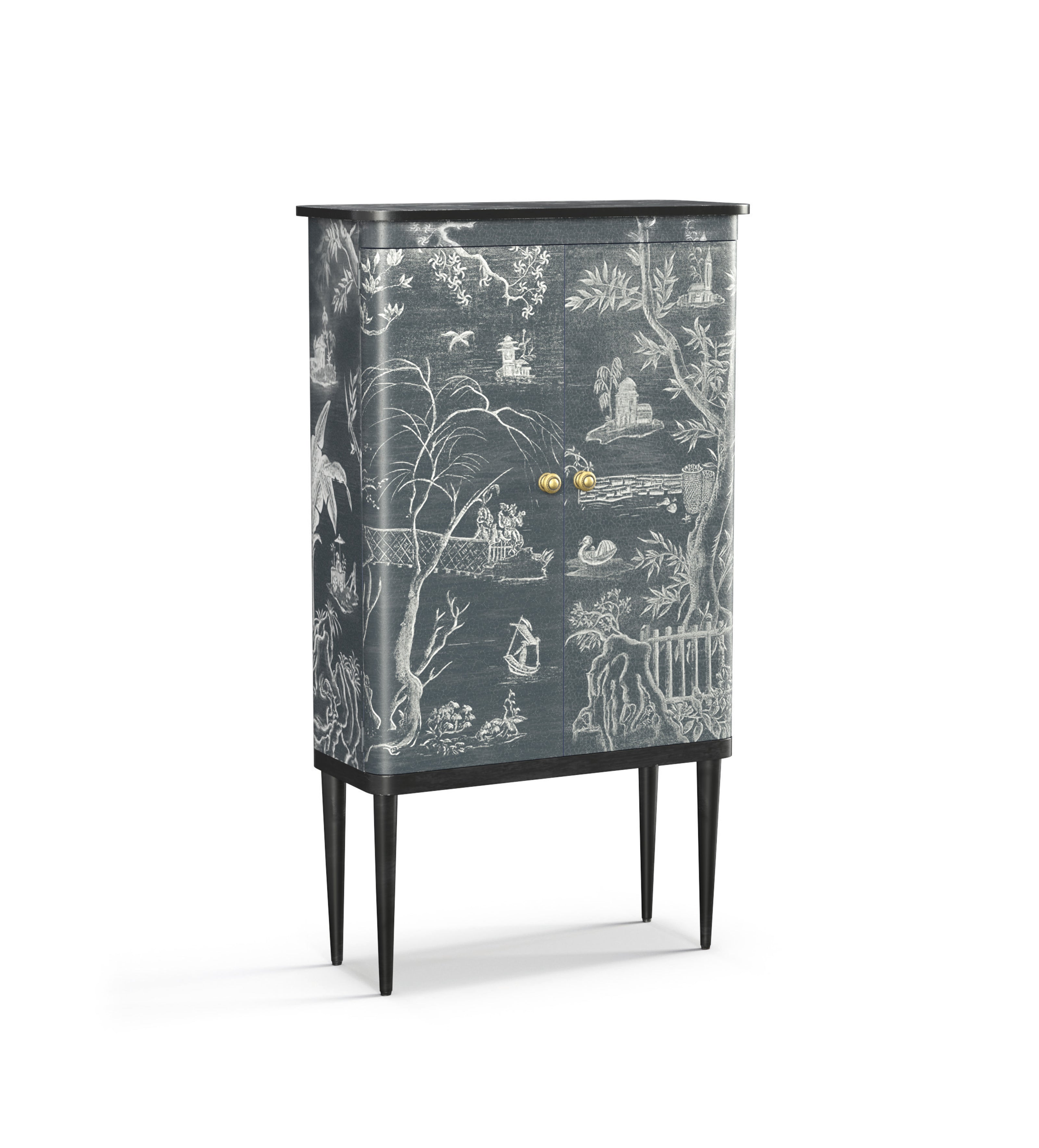 Gonglin Wine Cabinet - Petrol
